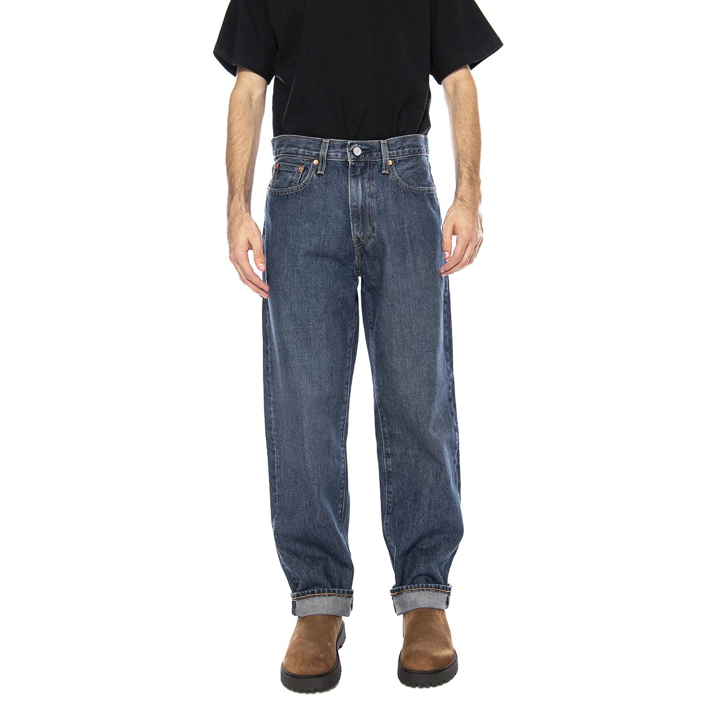 LEVIS 568 Loose Straight Check The Score Dark Indigo - Men's Denim Jeans Blue - Image 2