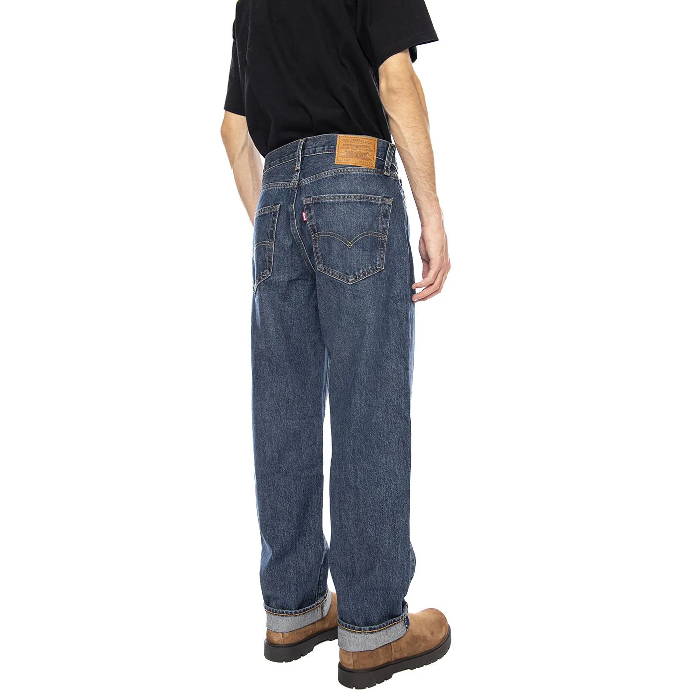 LEVIS 568 Loose Straight Check The Score Dark Indigo - Men's Denim Jeans Blue - Image 3