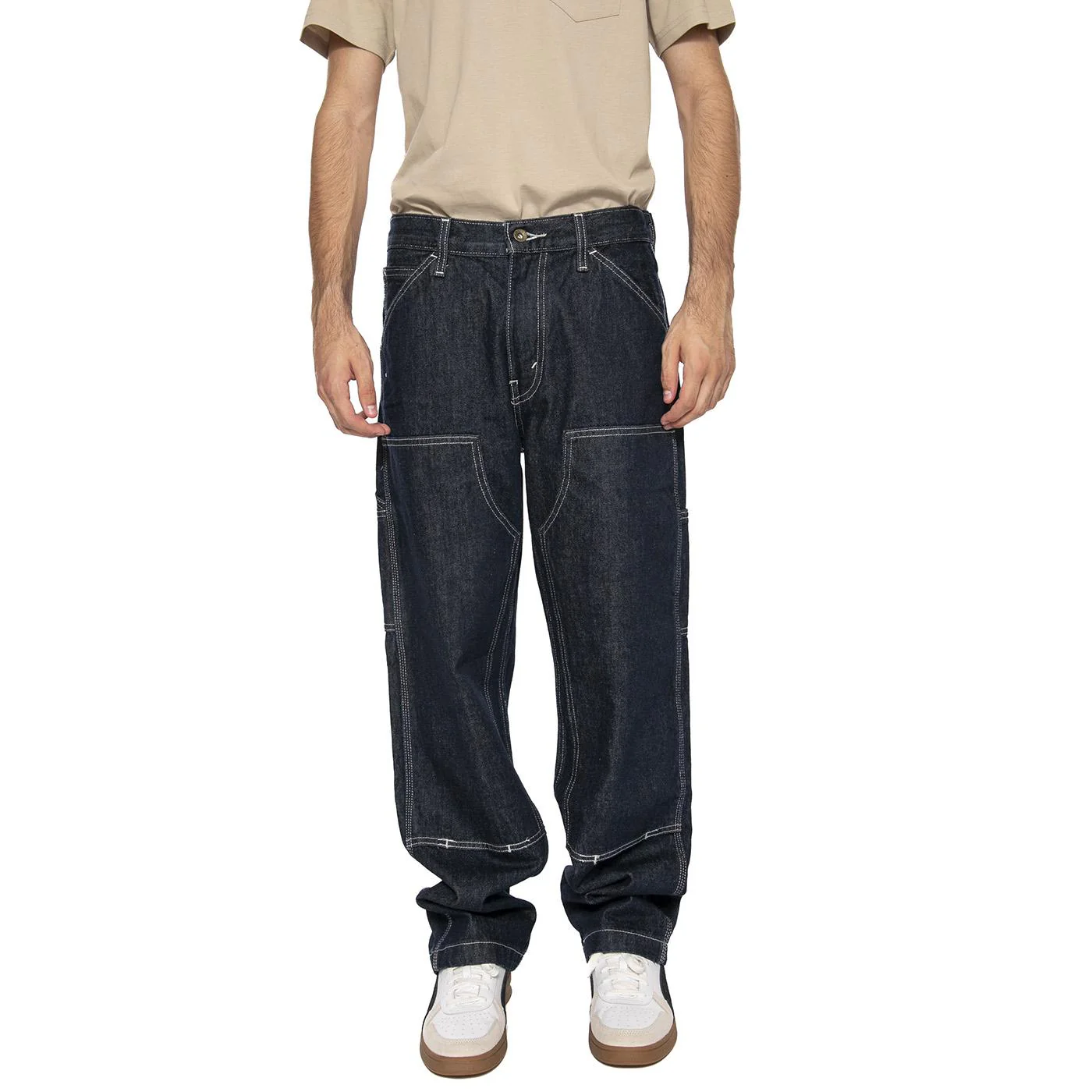 568 Loose Straight Double Knee Mornin Classical Dark Indigo - Image 3