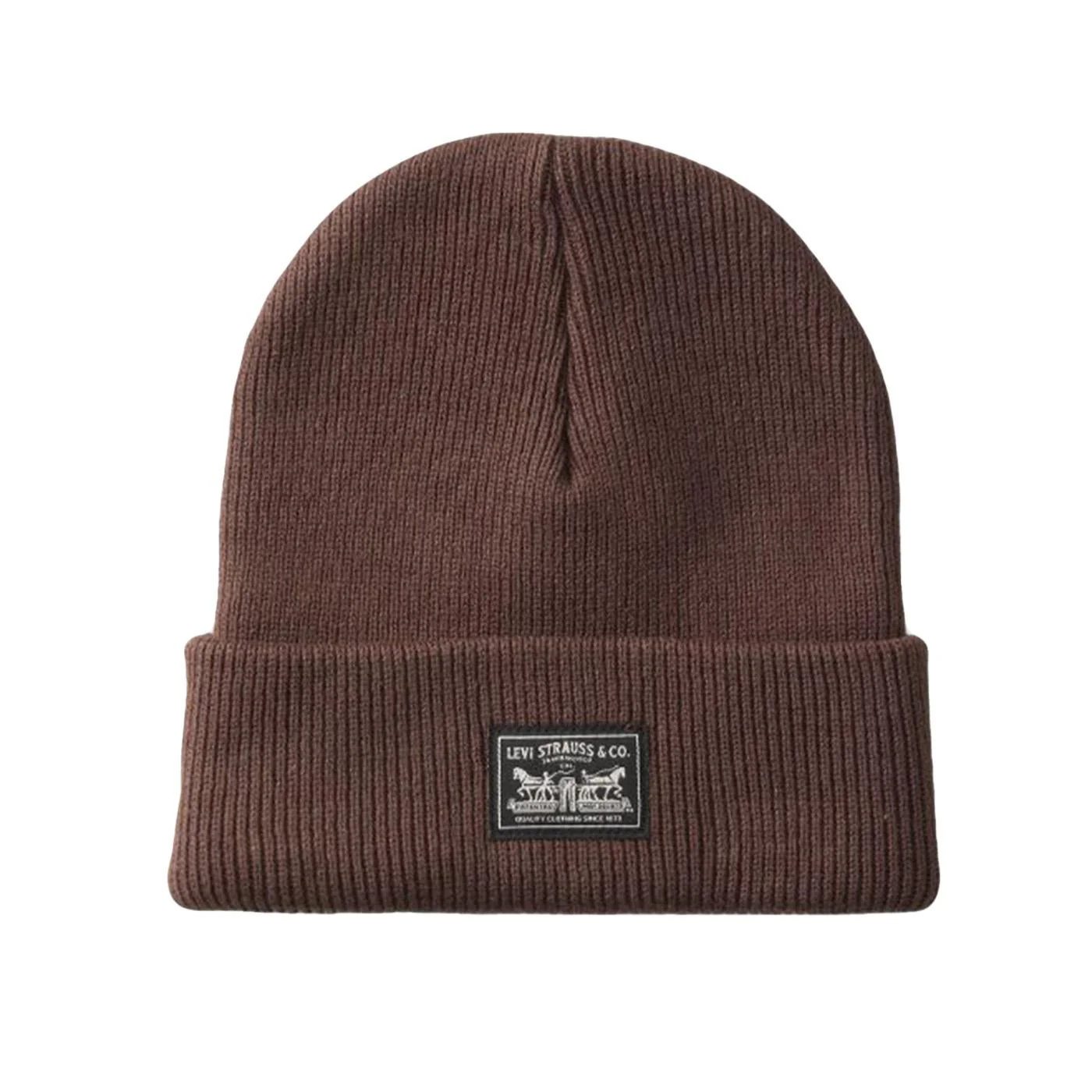 Backpatch Beanie Bracken Brown - Brown Hat LEVIS ACCESSORIES