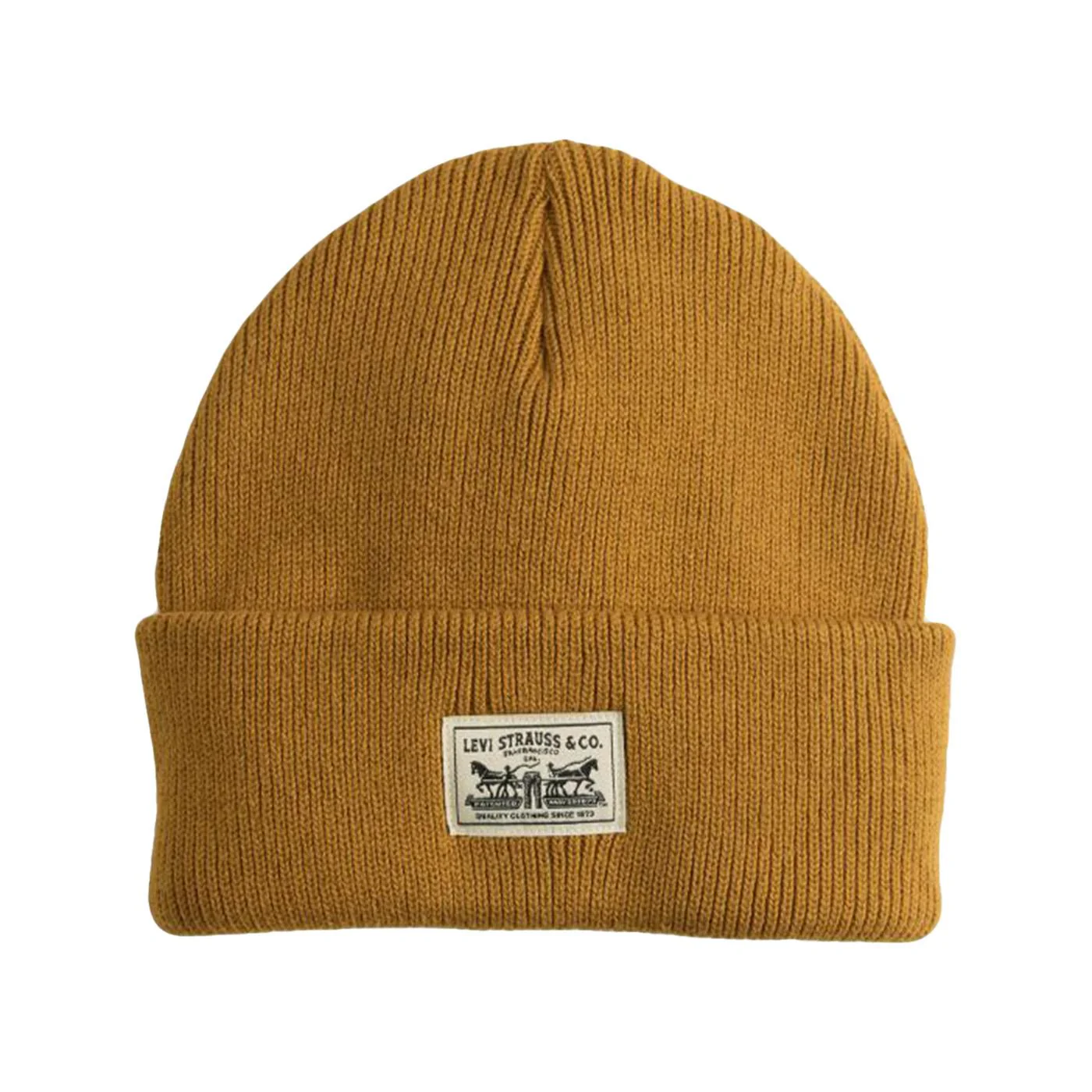 Backpatch Beanie - Golden Brown / Neutral - Unisex Beanie LEVIS ACCESSORIES