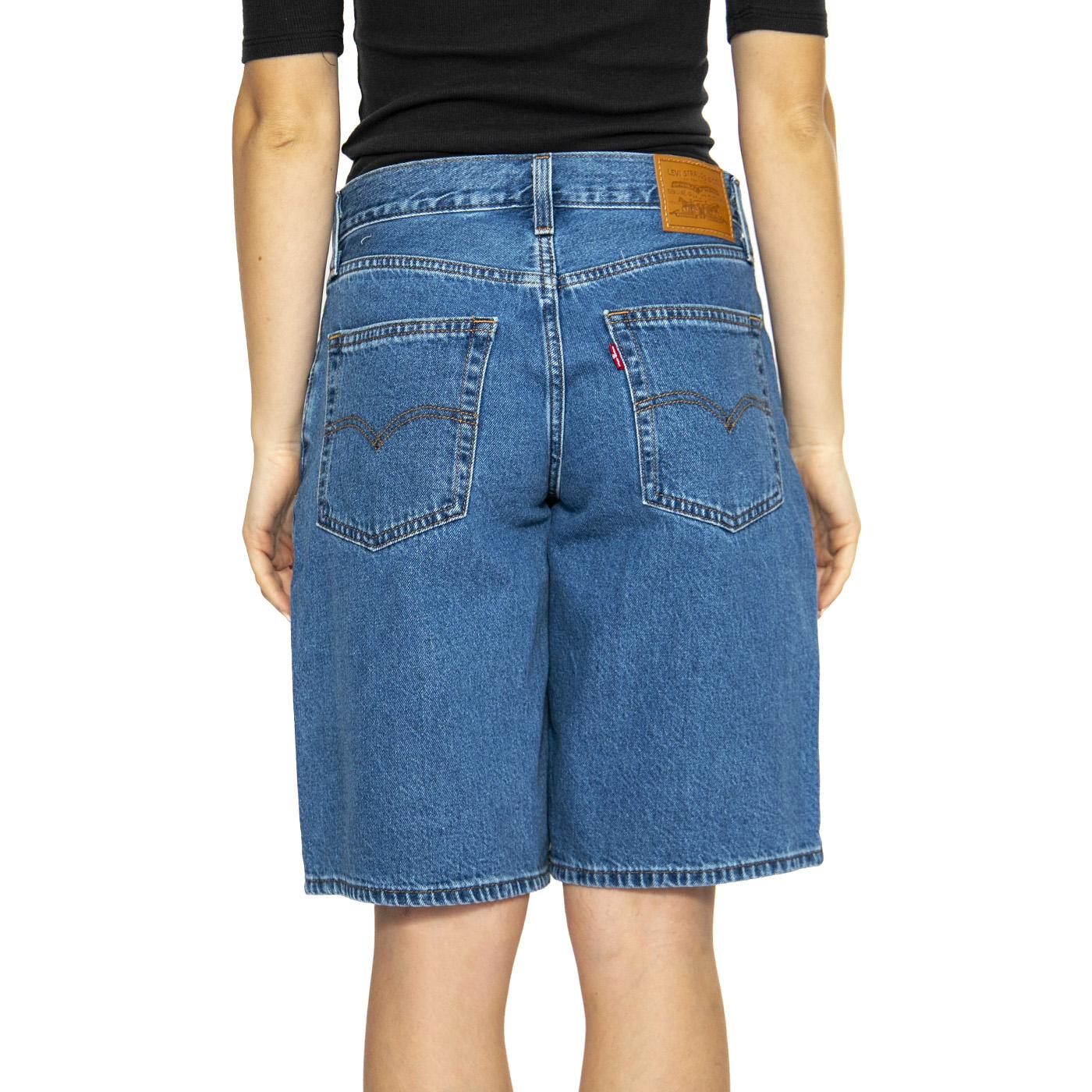 Baggy Dad Jort Dark Indigo Flat Finish - Image 3