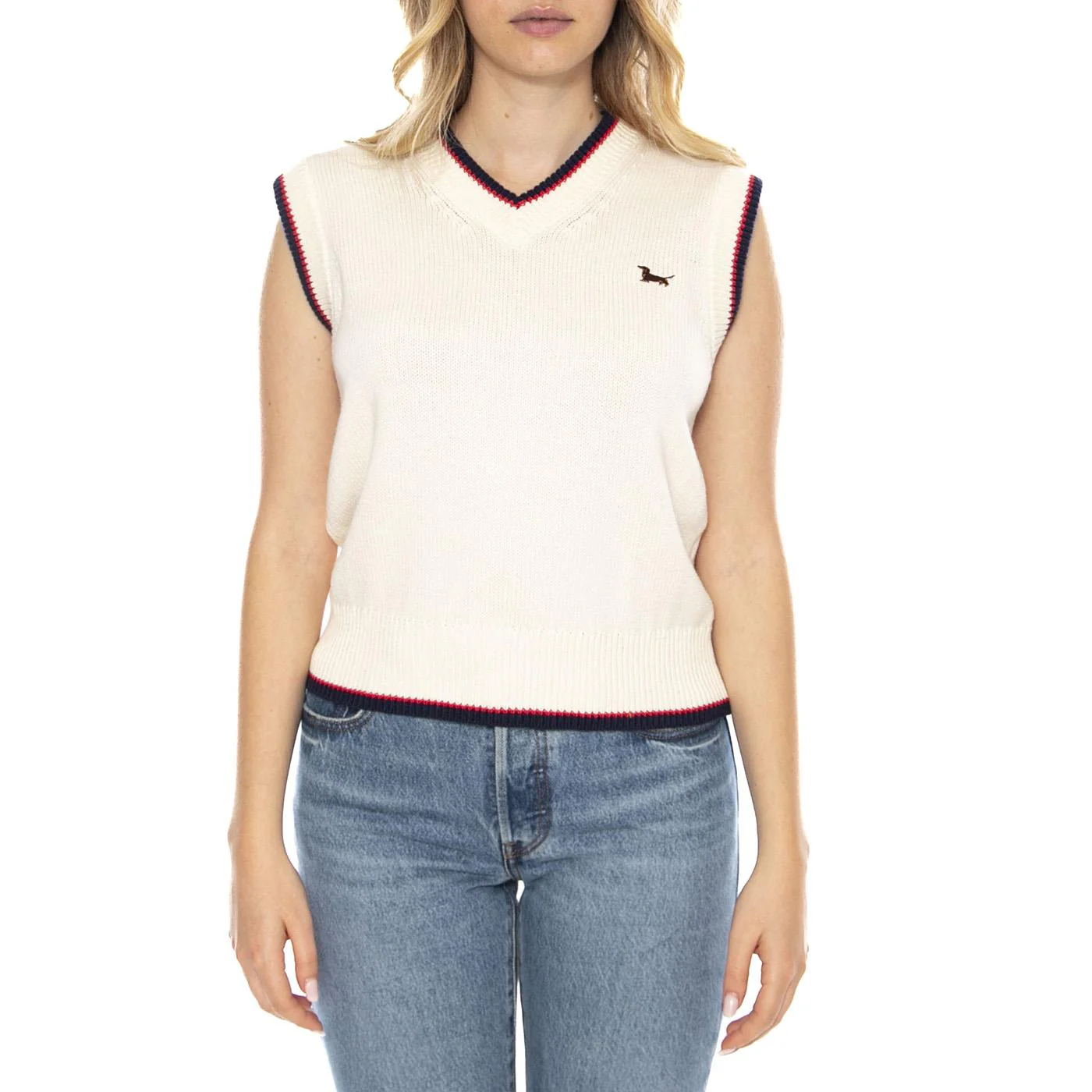 Charlie V-Neck Vest Tofu Neutral -- Women's Gilet White Women's LEVIS - Image 2