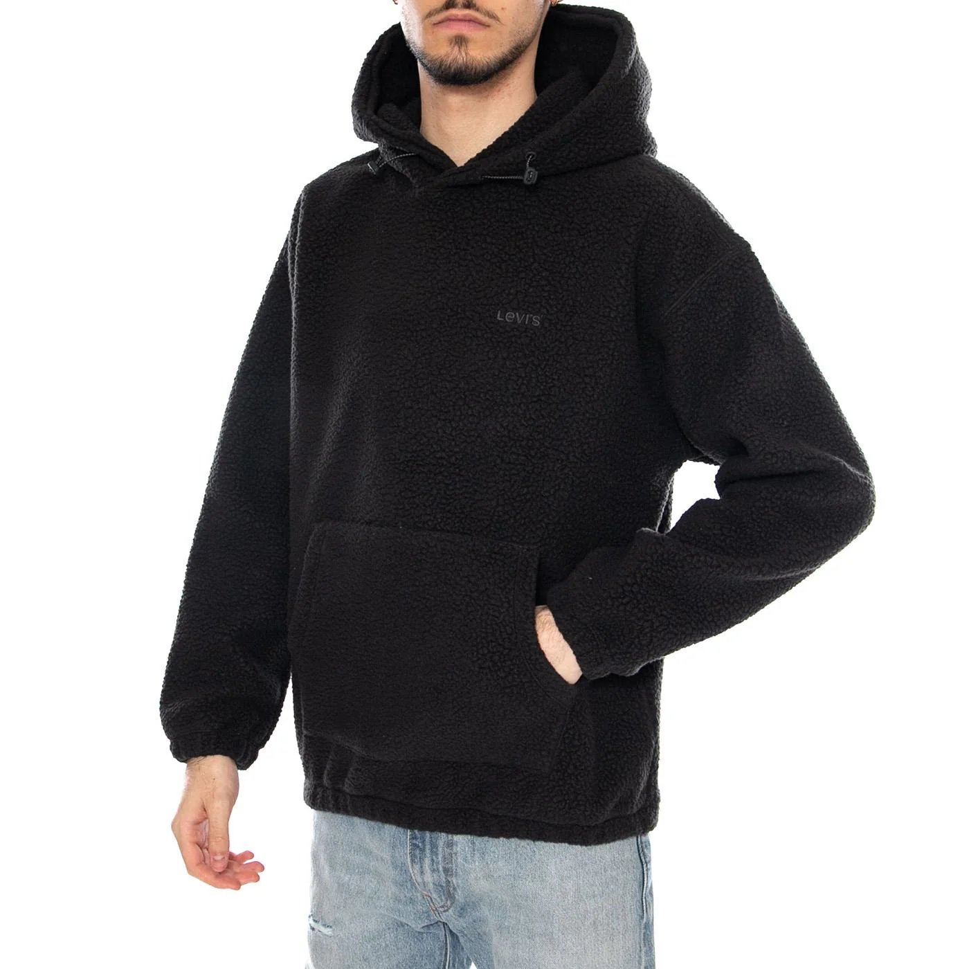Cozy Up Hoodie - Jet Black / Black - Men's Black Hoodie LEVIS Men's