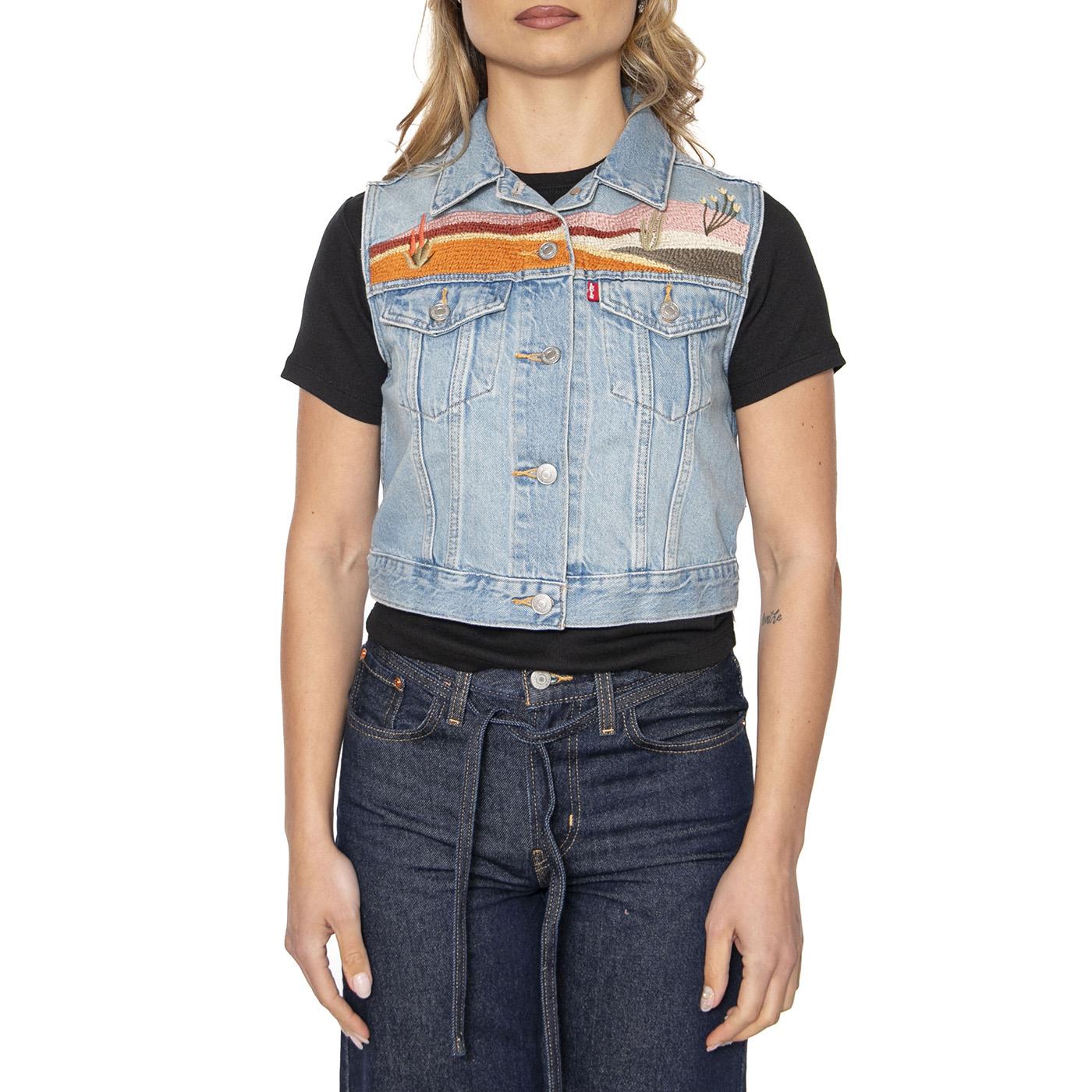 Embroidered XS Vest Desert Utopia Trucker - Image 2