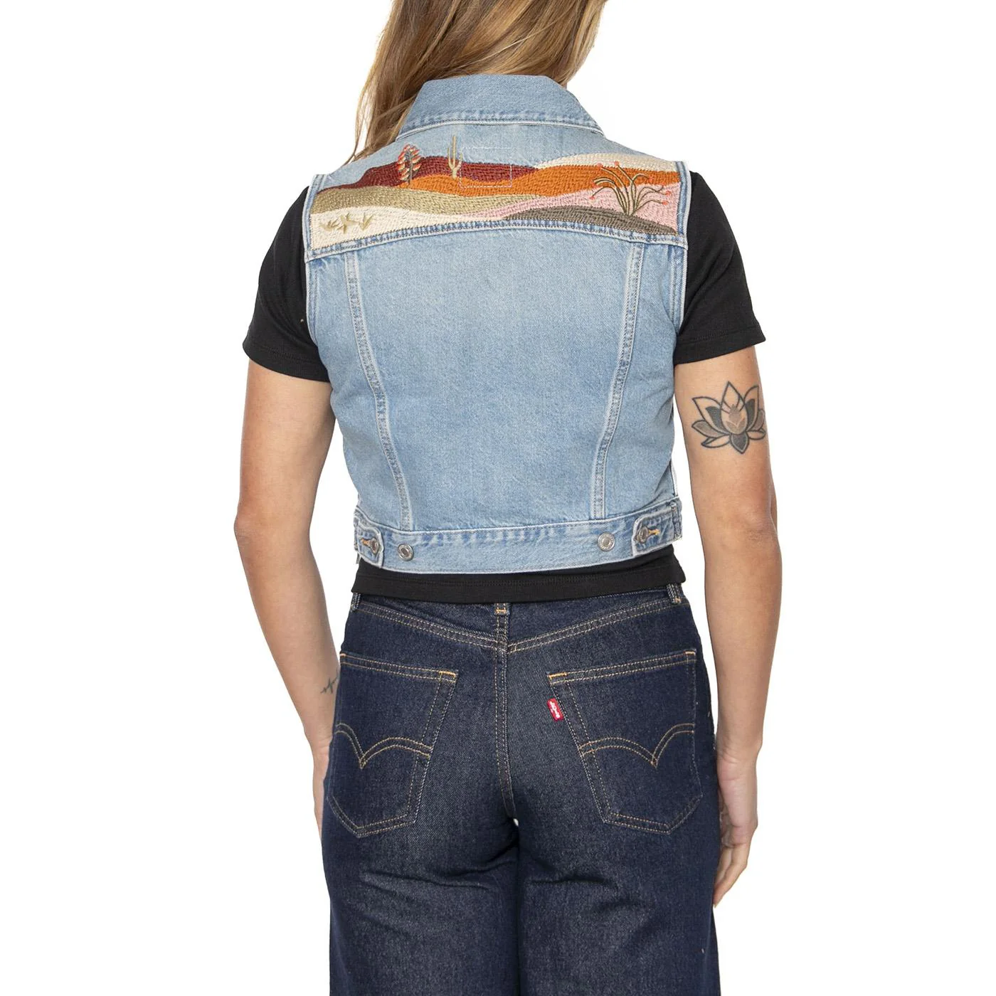 Embroidered XS Vest Desert Utopia Trucker - Image 3