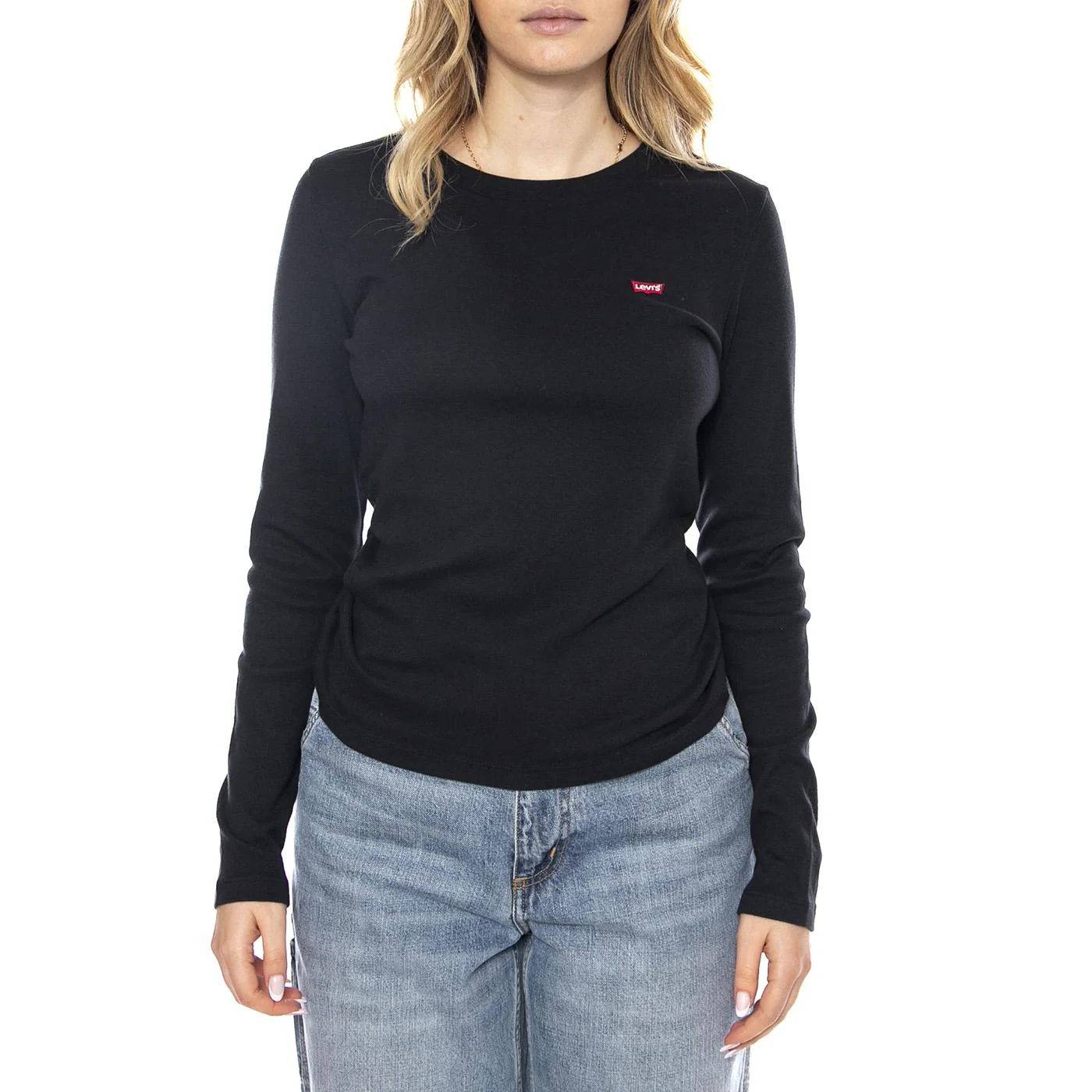 Essential HM LS Tee Anthracite Night Black -- Women's Crew Neck T-Shirt Black Women's LEVIS - Image 2