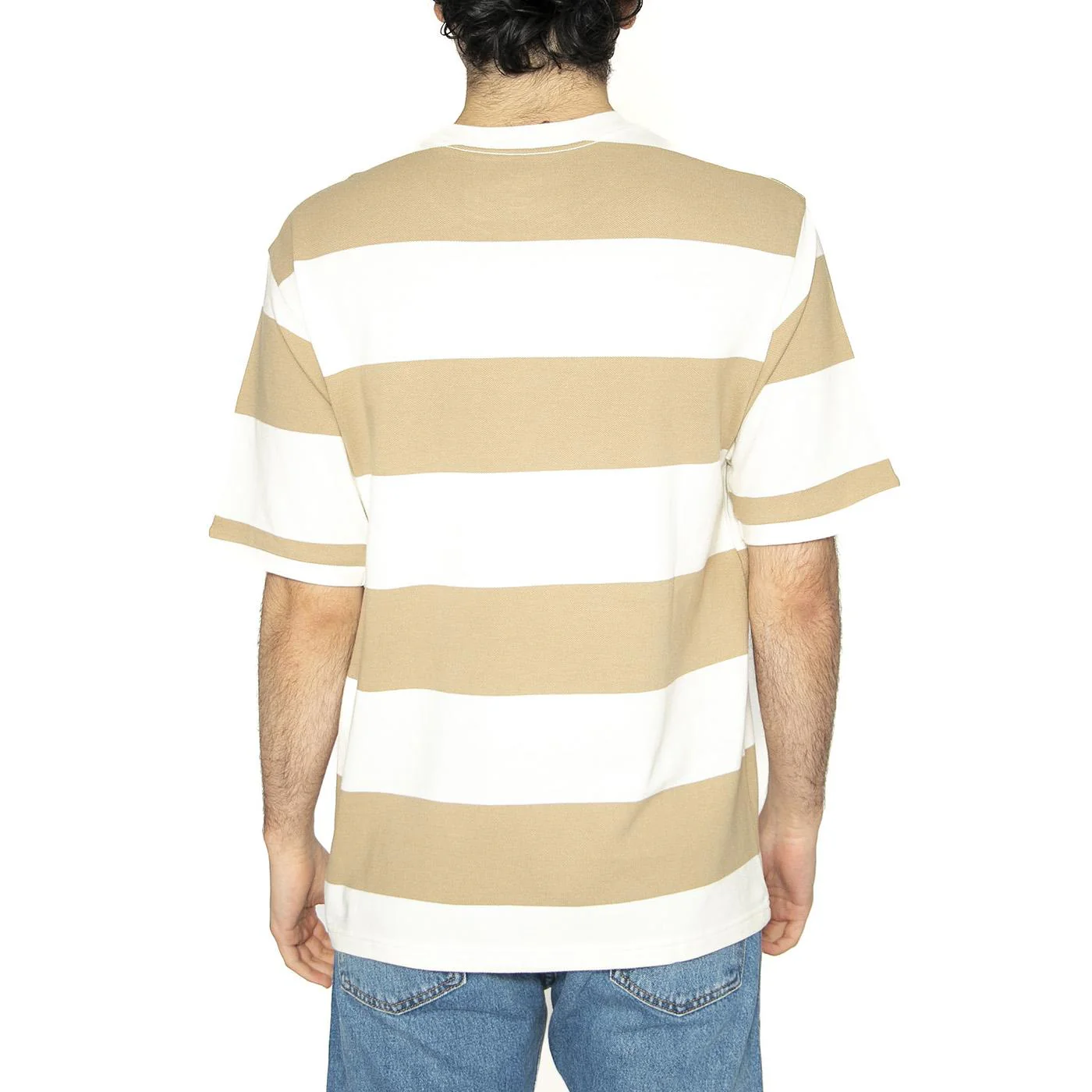 Half Sleeve Piquet Tee Rugby Stripe Chino - Image 3