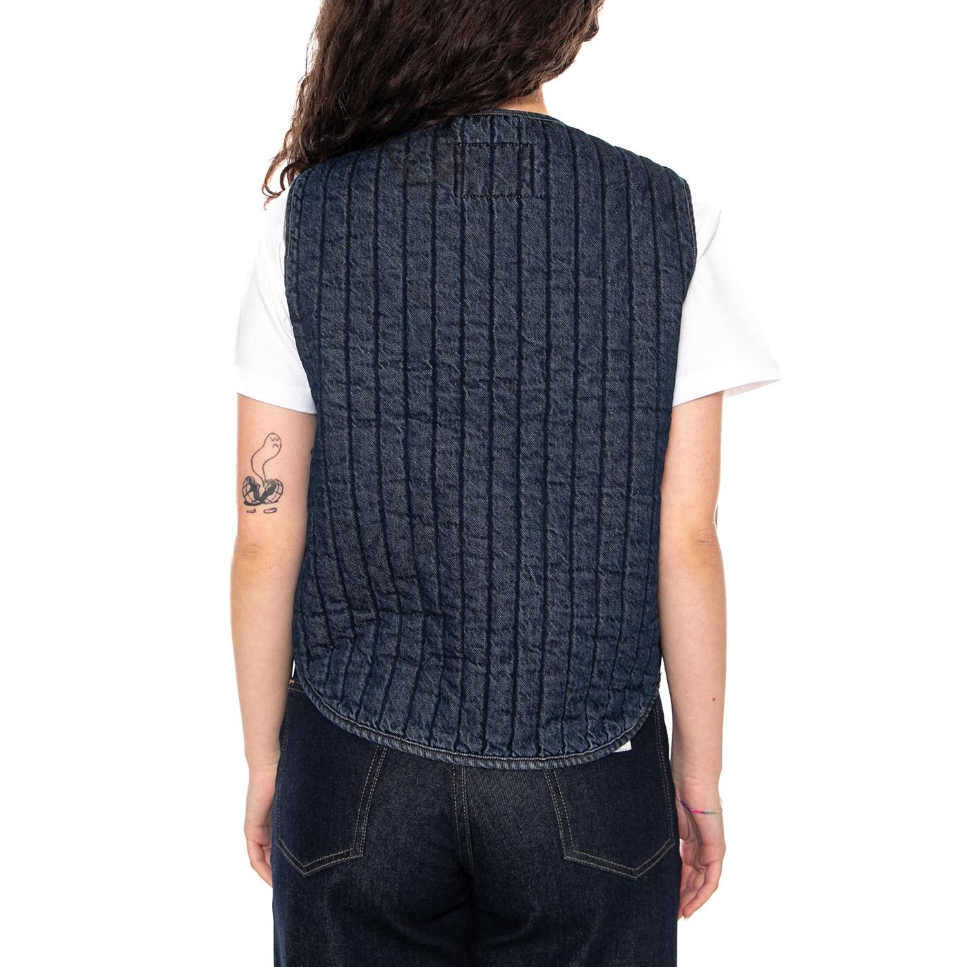 LOTTIE LINER VEST SHADED VIEW WOMEN'S OW Dark Indigo - Women's Blue Sleeveless Jacket Women LEVIS - Image 3