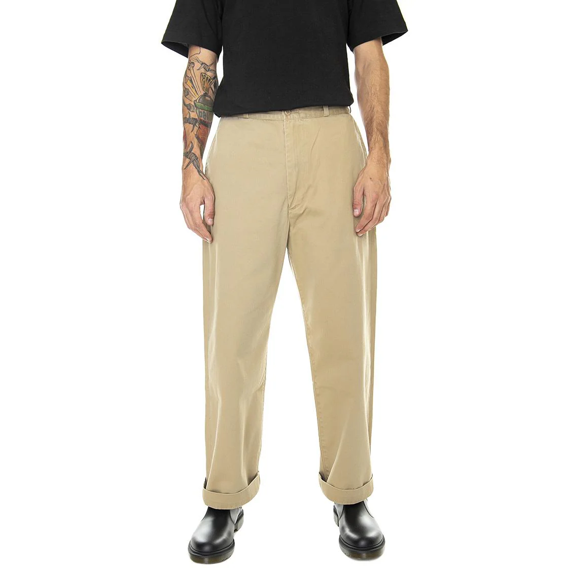 Mens Skate Loose Chino S&E Harvest Gold Pants - Image 2