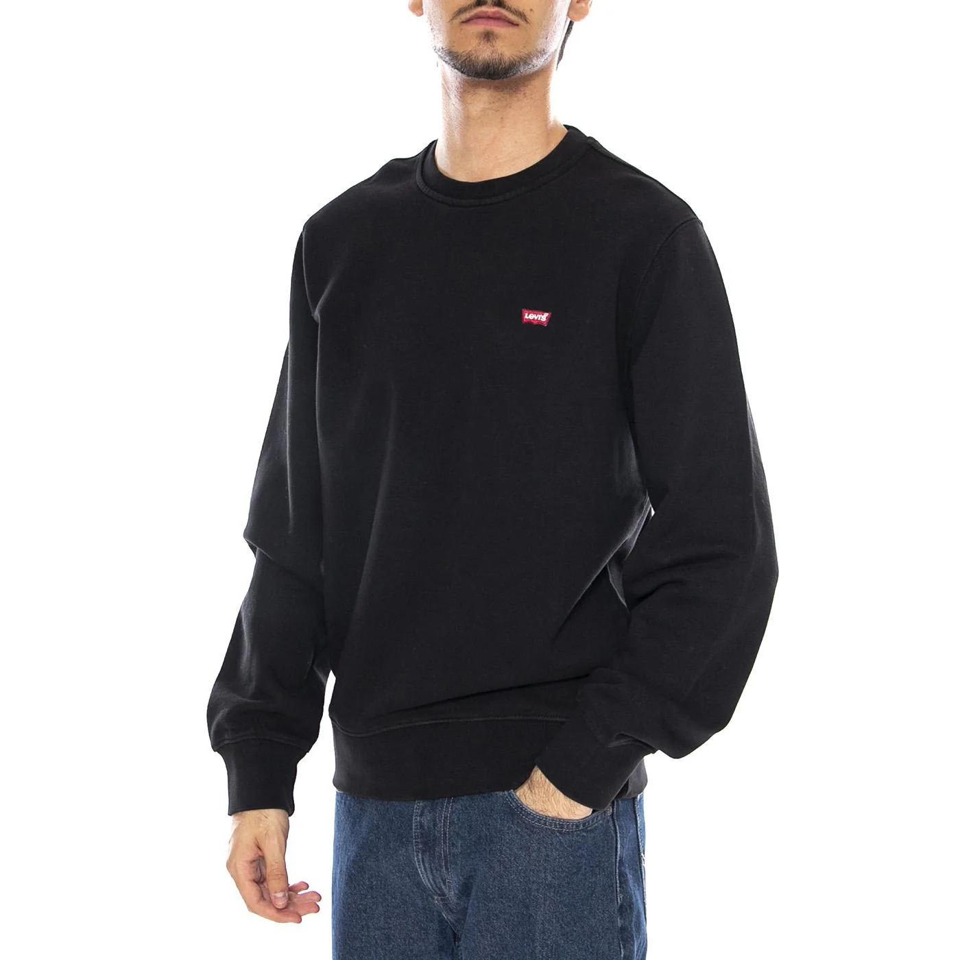 New Original Crew Mineral Black - Men's Crew Neck Sweatshirt Black Men's LEVIS