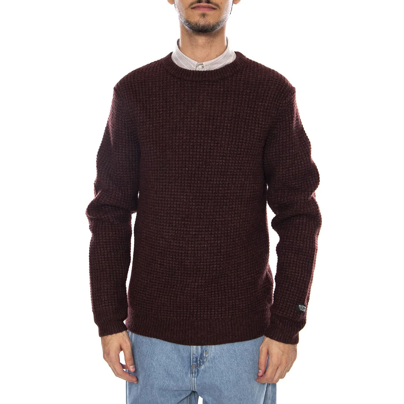 Presidio Crew Hot Chocolate Heather Neutral - Men's Crew Neck Sweater Brown Men's LEVIS - Image 2