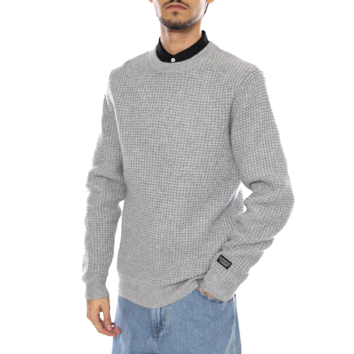 Presidio Crew Mid Tone Grey Heather Grey - Men's Crew Neck Sweater Grey Men's LEVIS