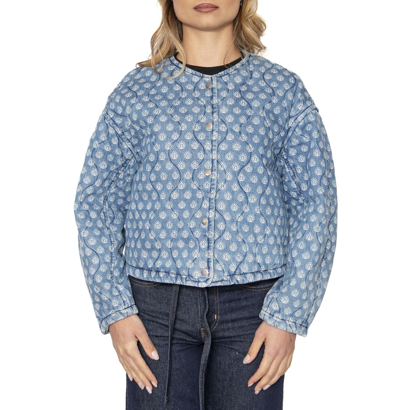 Rumer Quilted Liner Shirt Faye Geo Denim - Image 2