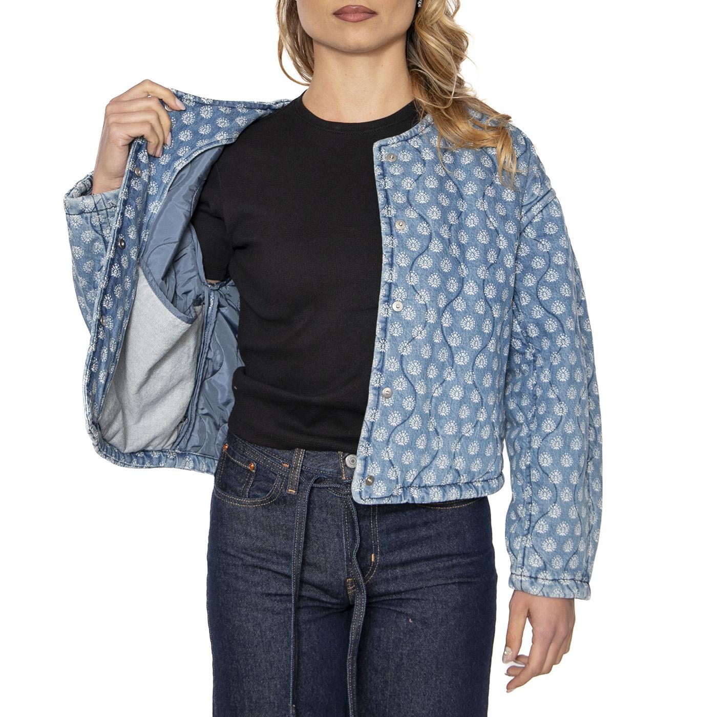 Rumer Quilted Liner Shirt Faye Geo Denim - Image 4