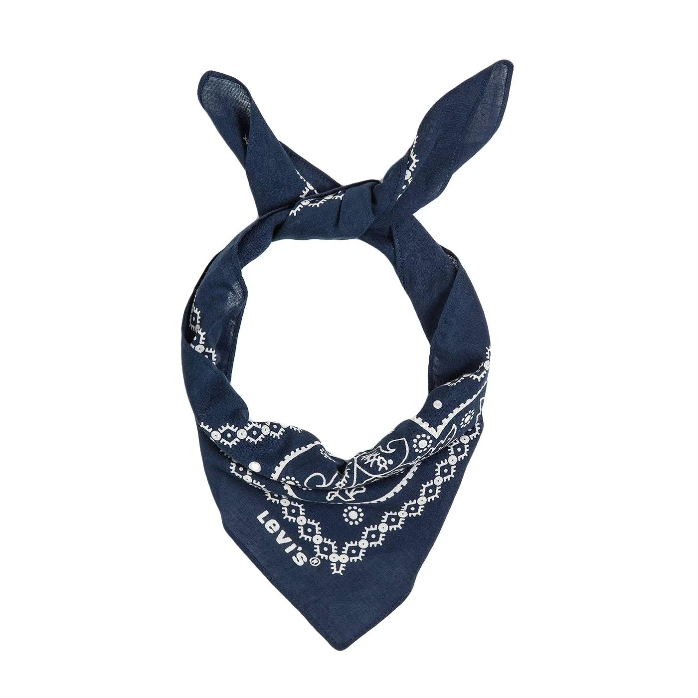 Navy Blue Paisley Scarf - Blue Bandana LEVIS ACCESSORIES - Image 2