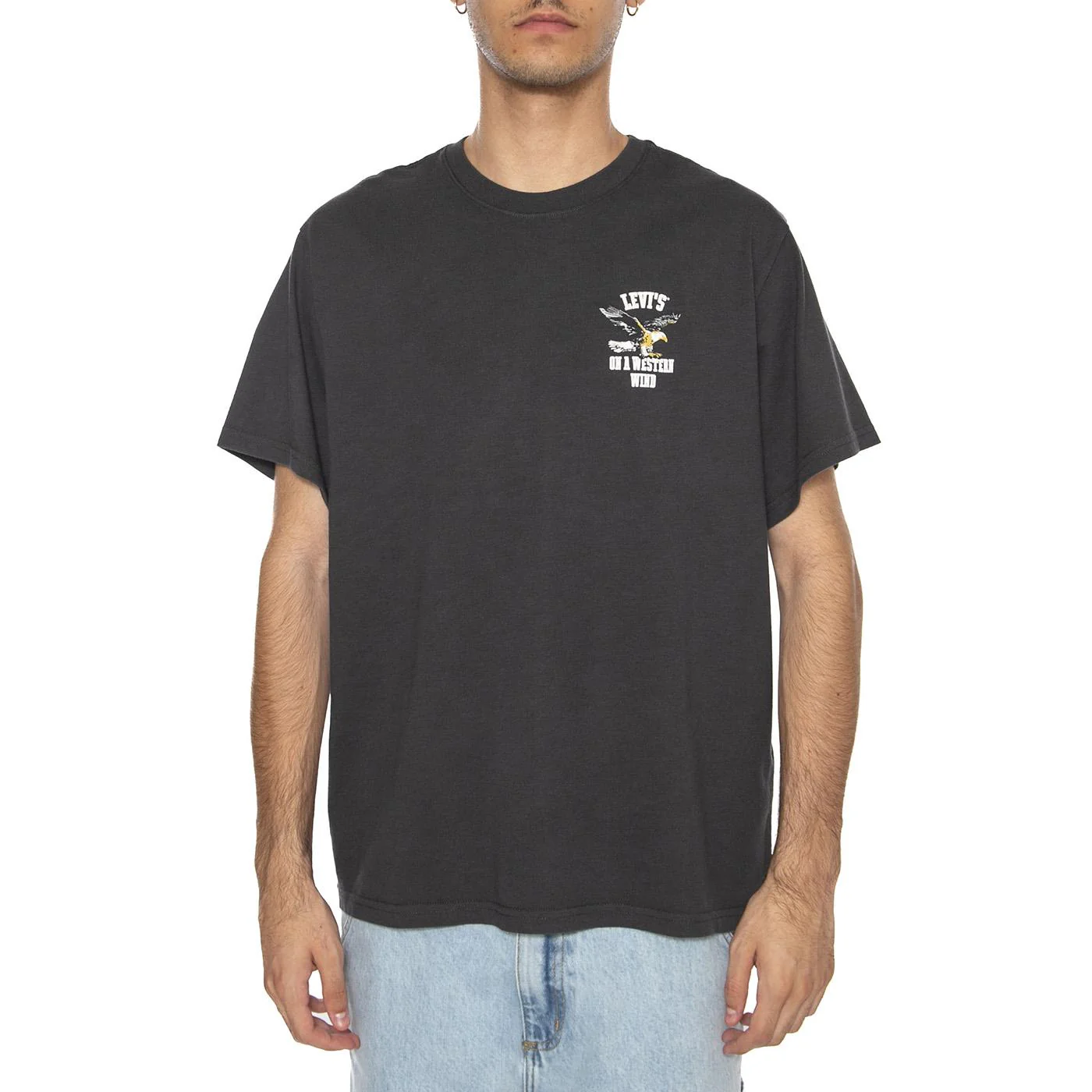 SS Relaxed Fit Tee Western Wind Eagle 1 Black - Image 3