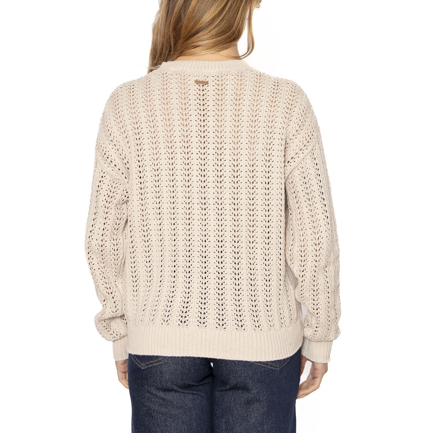 Sunrise Crochet Sweater Oatmeal - Image 3