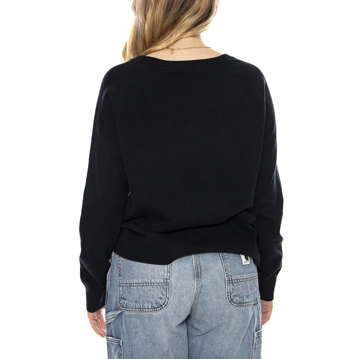 Super Soft V-Neck Pullover Anthracite Nig Black -- Women's Black Sweater LEVIS - Image 3