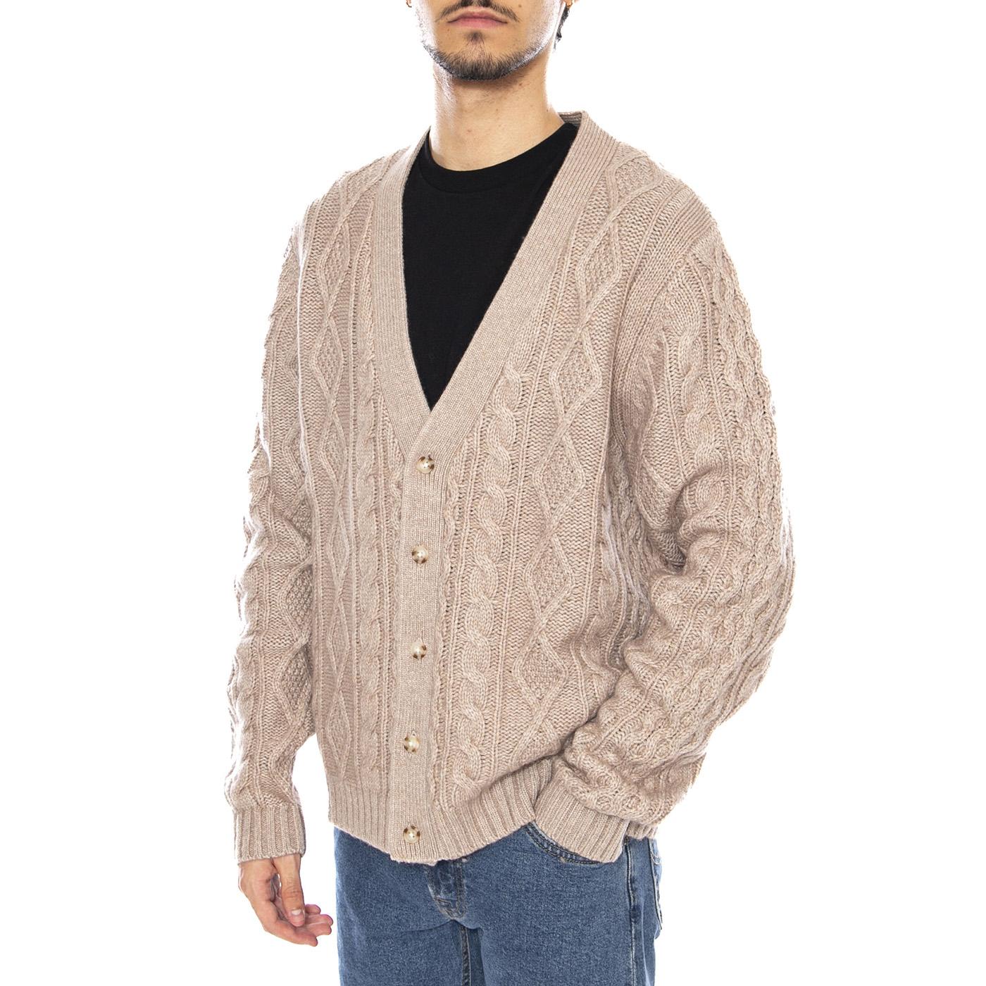 Valencia Cardigan Fungi Heather Neutral - Men's Beige Cardigan LEVIS
