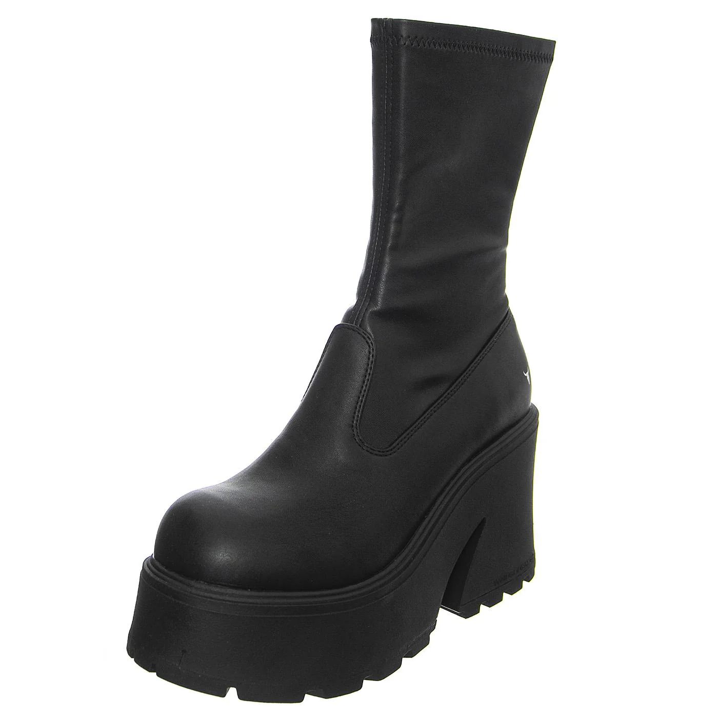 W' Found Black Stretch Pu Boots
