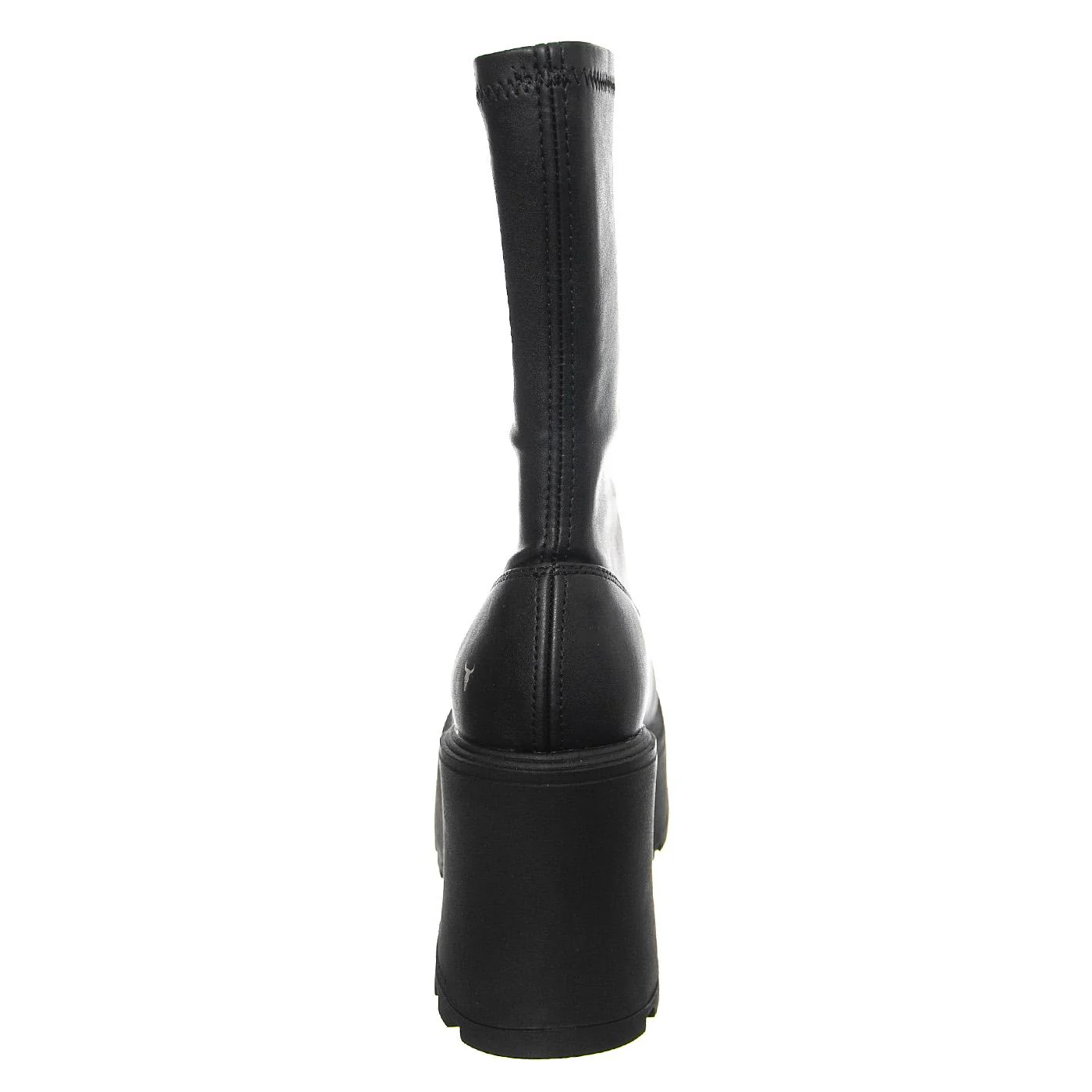 W' Found Black Stretch Pu Boots - Image 4