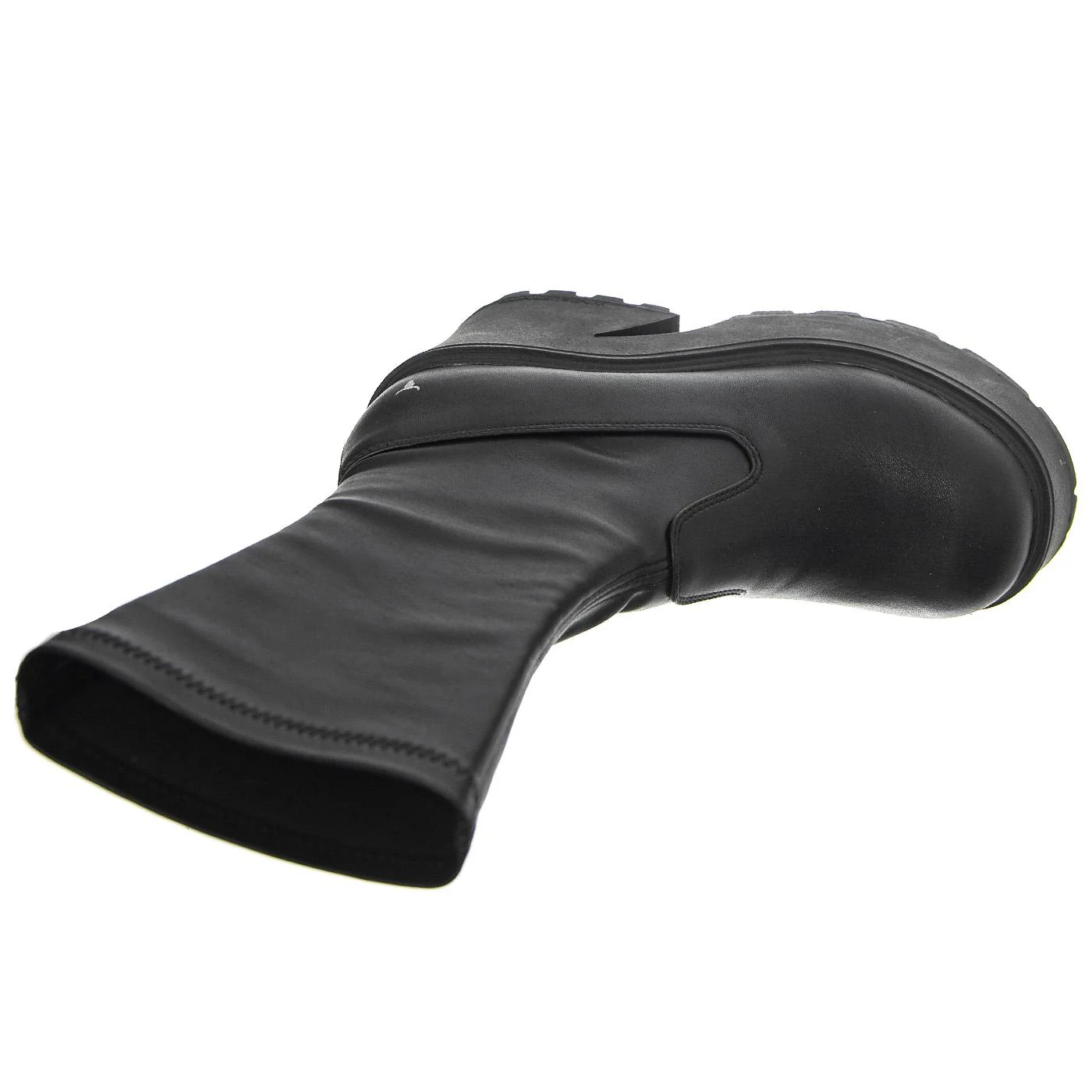 W' Found Black Stretch Pu Boots - Image 6