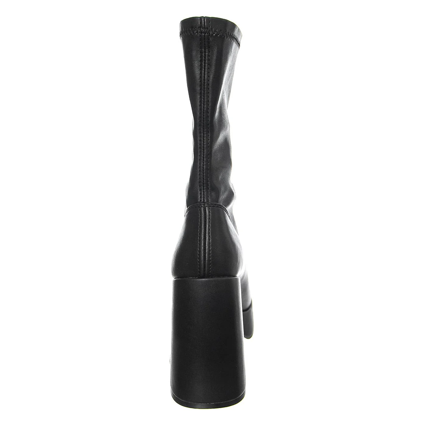 W' Hidden Black Stretch Pu Boots - Image 4