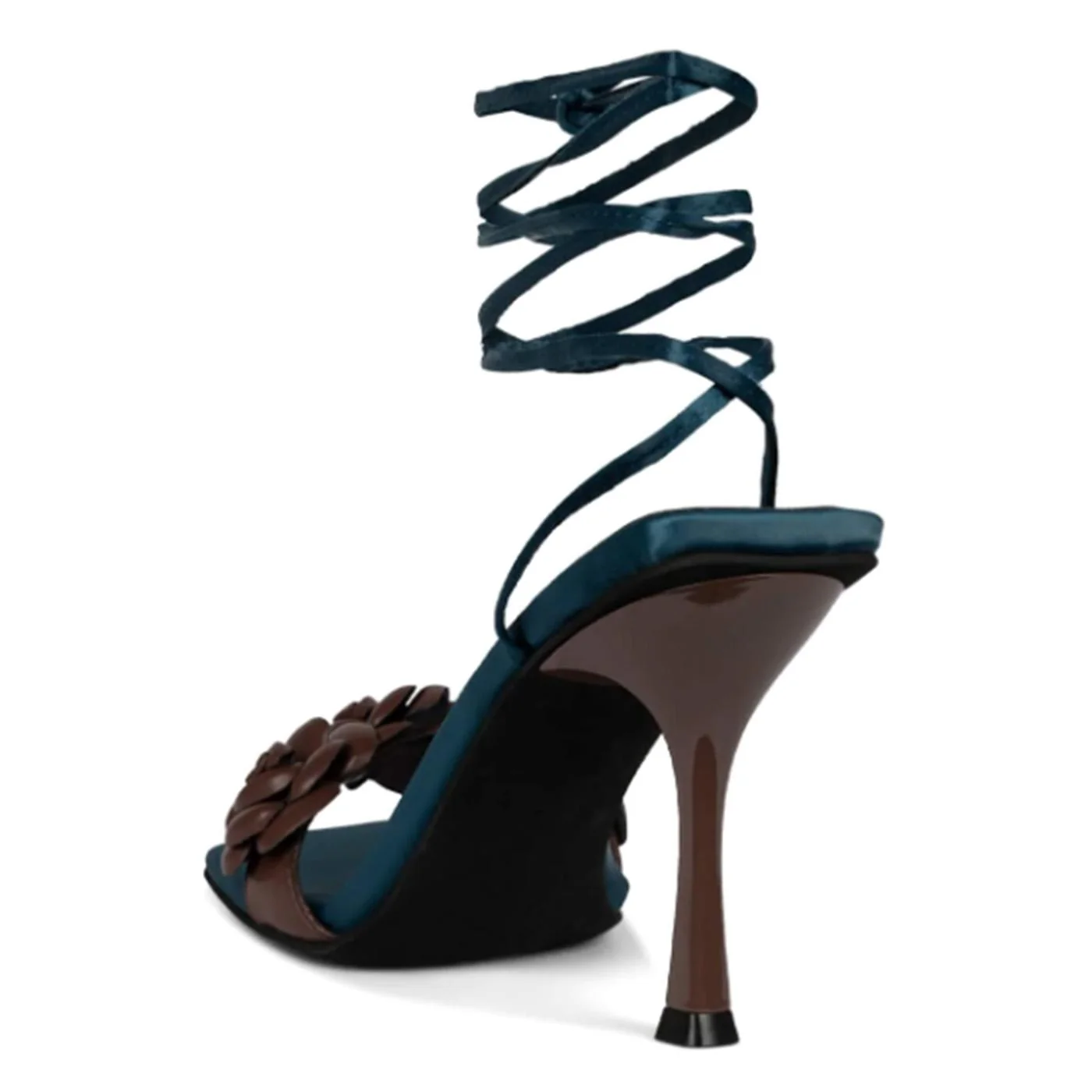 W' Rozi Red Pu + Satin Sandals - Image 2