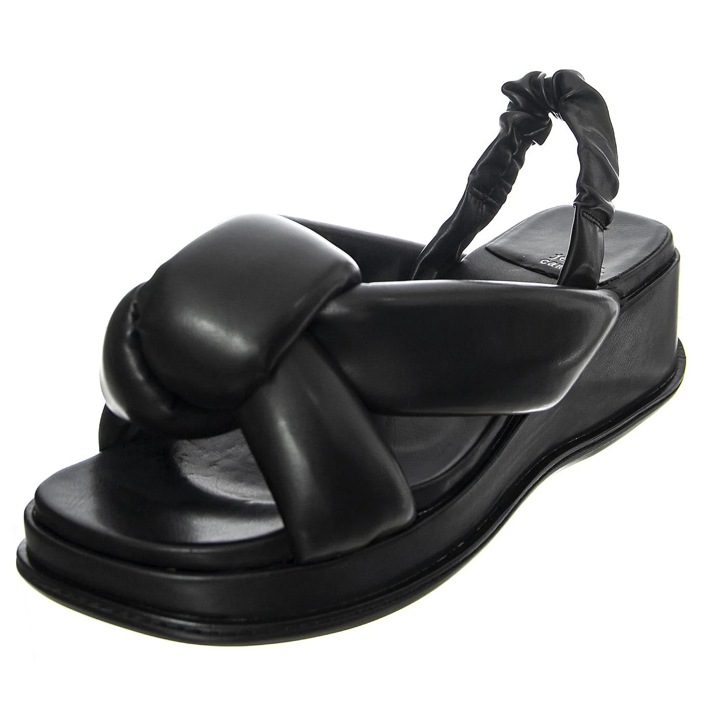 W' Sying-Hi Black Pu Sandals