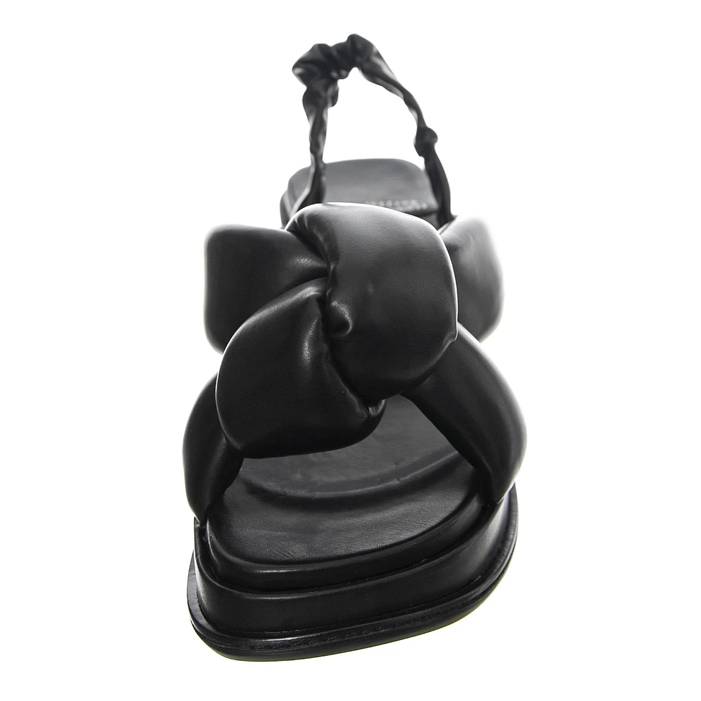W' Sying-Hi Black Pu Sandals - Image 3