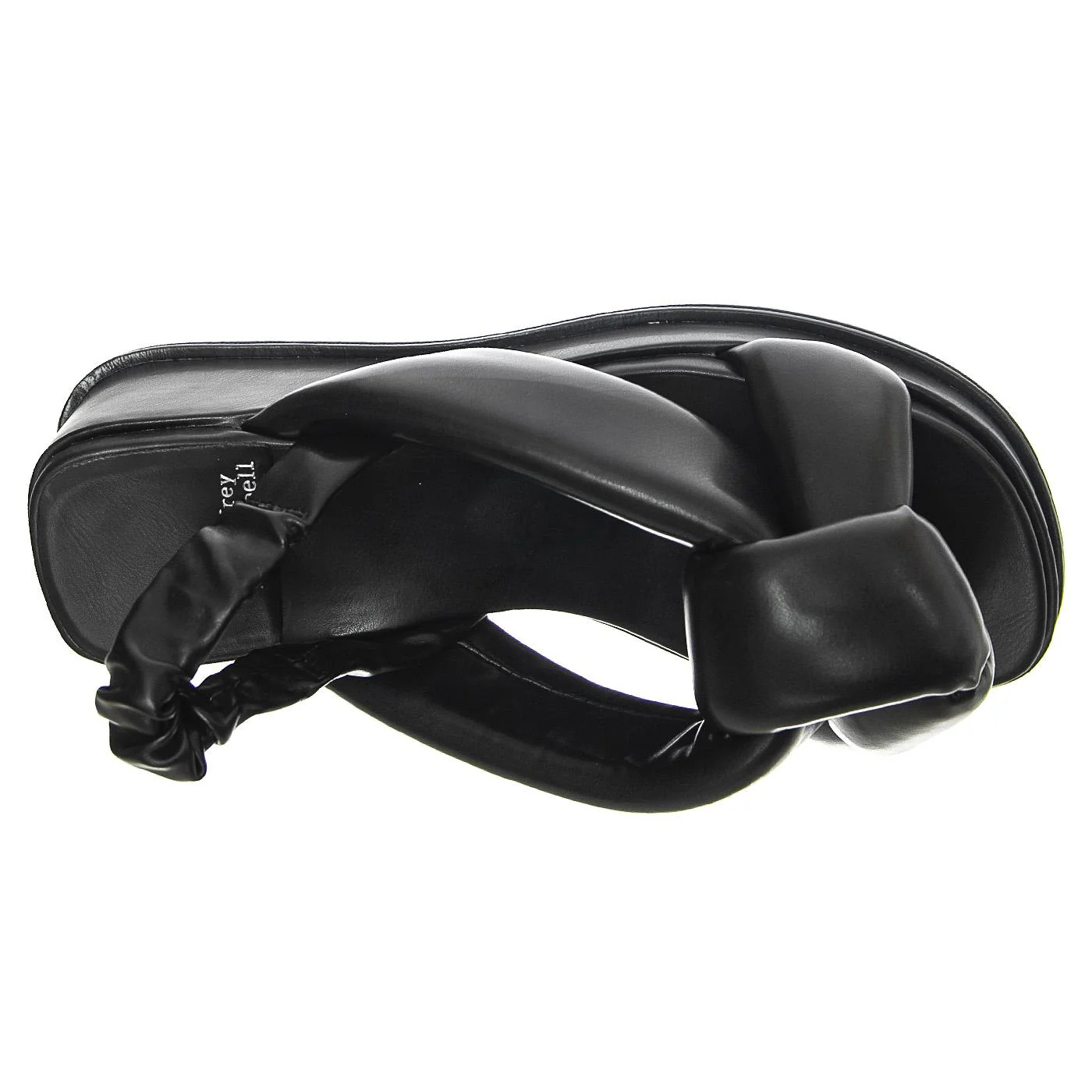 W' Sying-Hi Black Pu Sandals - Image 6