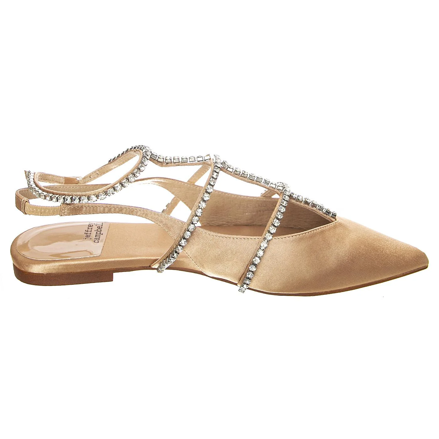 W' Pristina Natural Satin Silver Fabric Sandals - Image 2