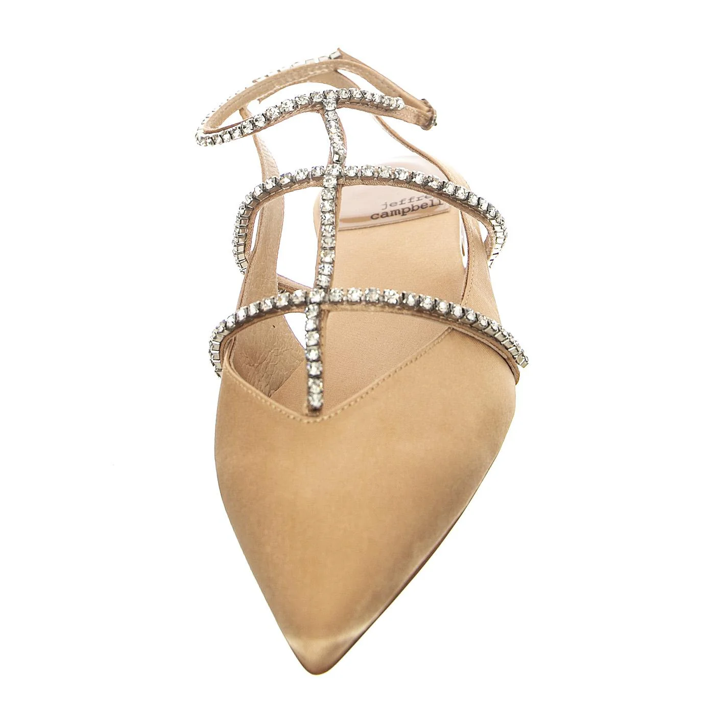 W' Pristina Natural Satin Silver Fabric Sandals - Image 3