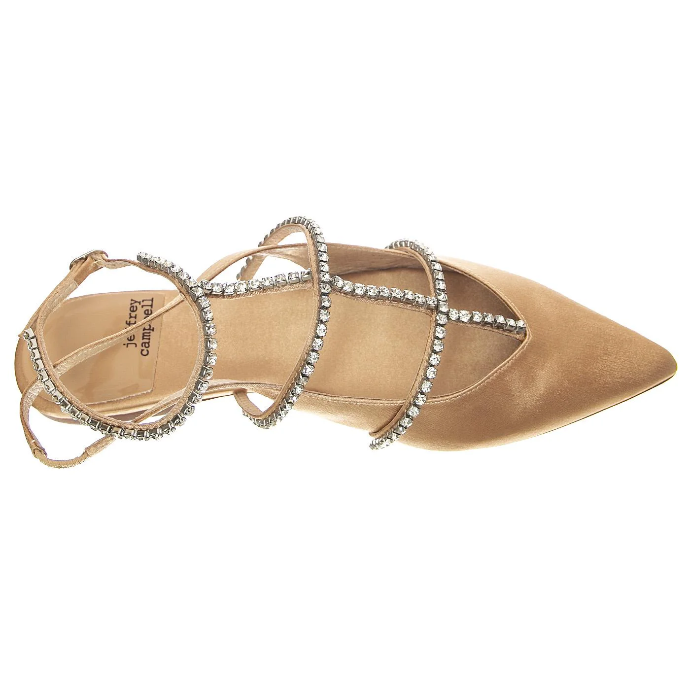 W' Pristina Natural Satin Silver Fabric Sandals - Image 6