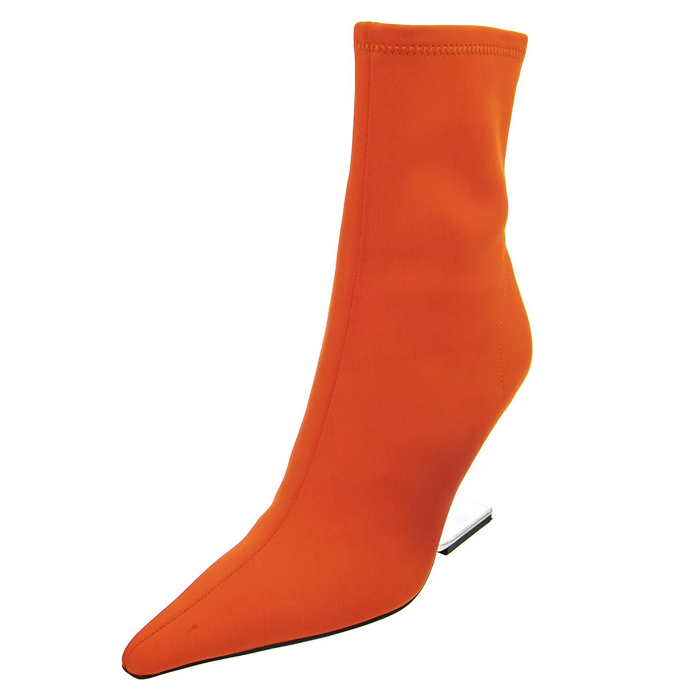 Compass Orange Neoprene Silver Fabric - Women's Orange Boots Women JEFFREY CAMPBELL
