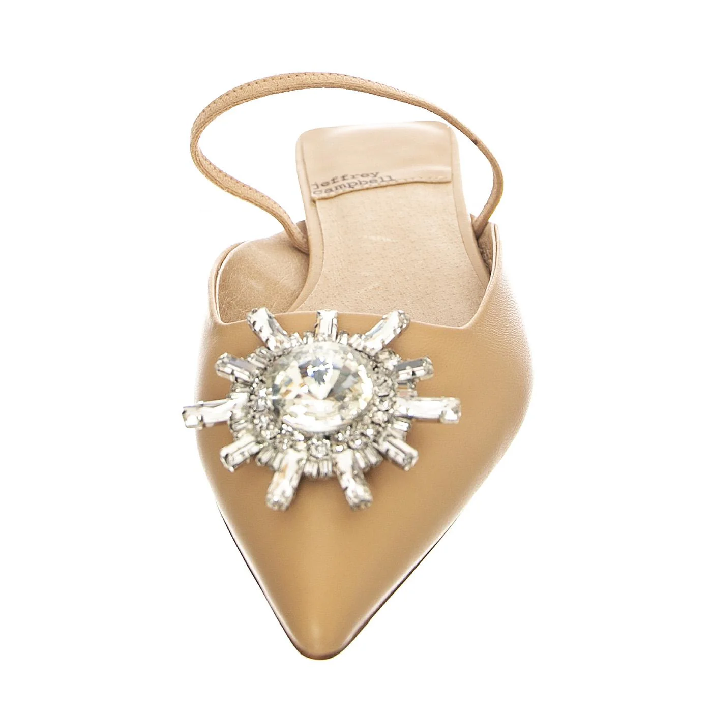 W' Latira Beige Silver Kid Leather + Fabric Sandals - Image 3