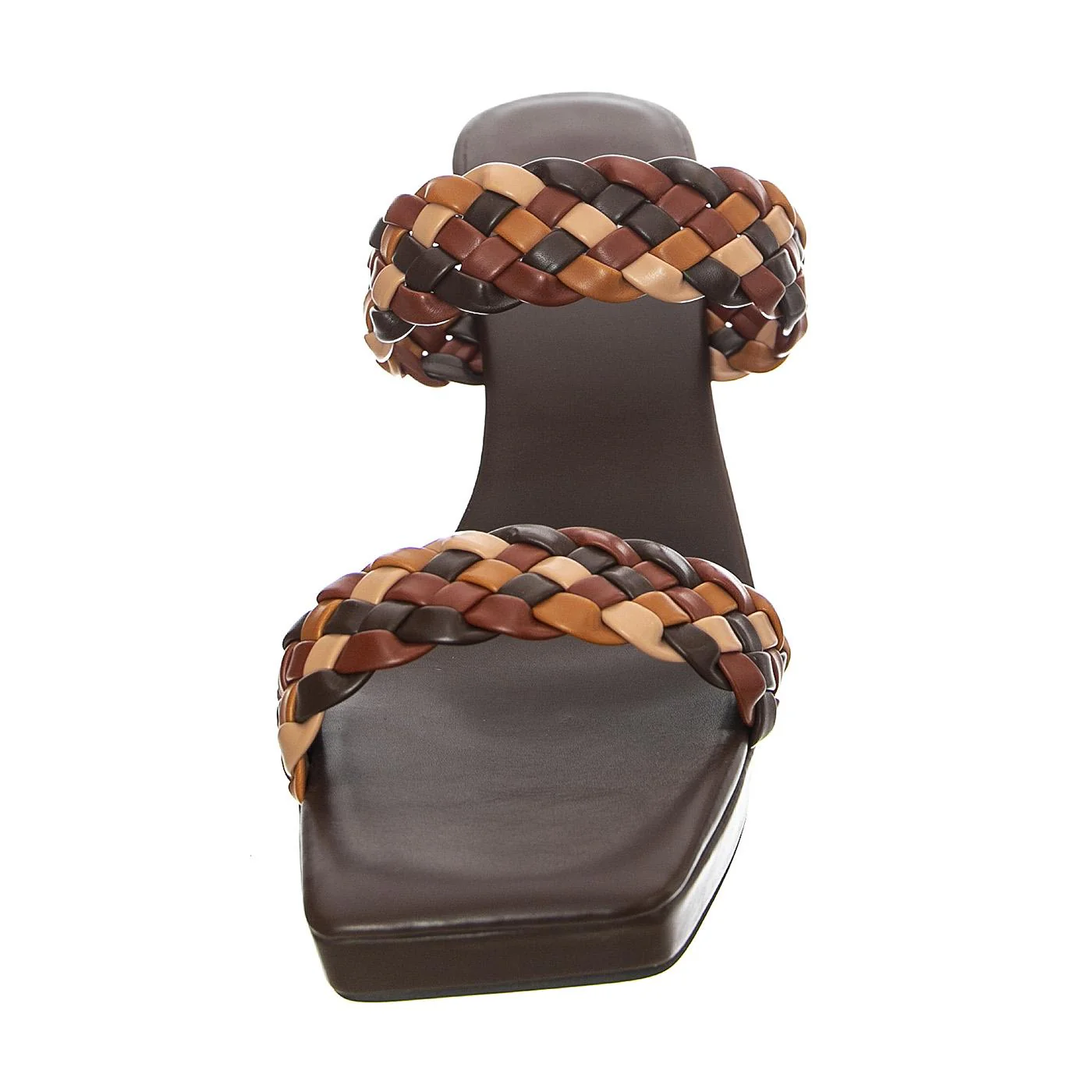 W' Delicacy Brown Combo Pu Sandals - Image 3