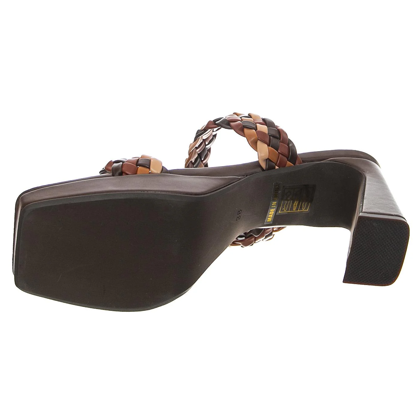 W' Delicacy Brown Combo Pu Sandals - Image 5