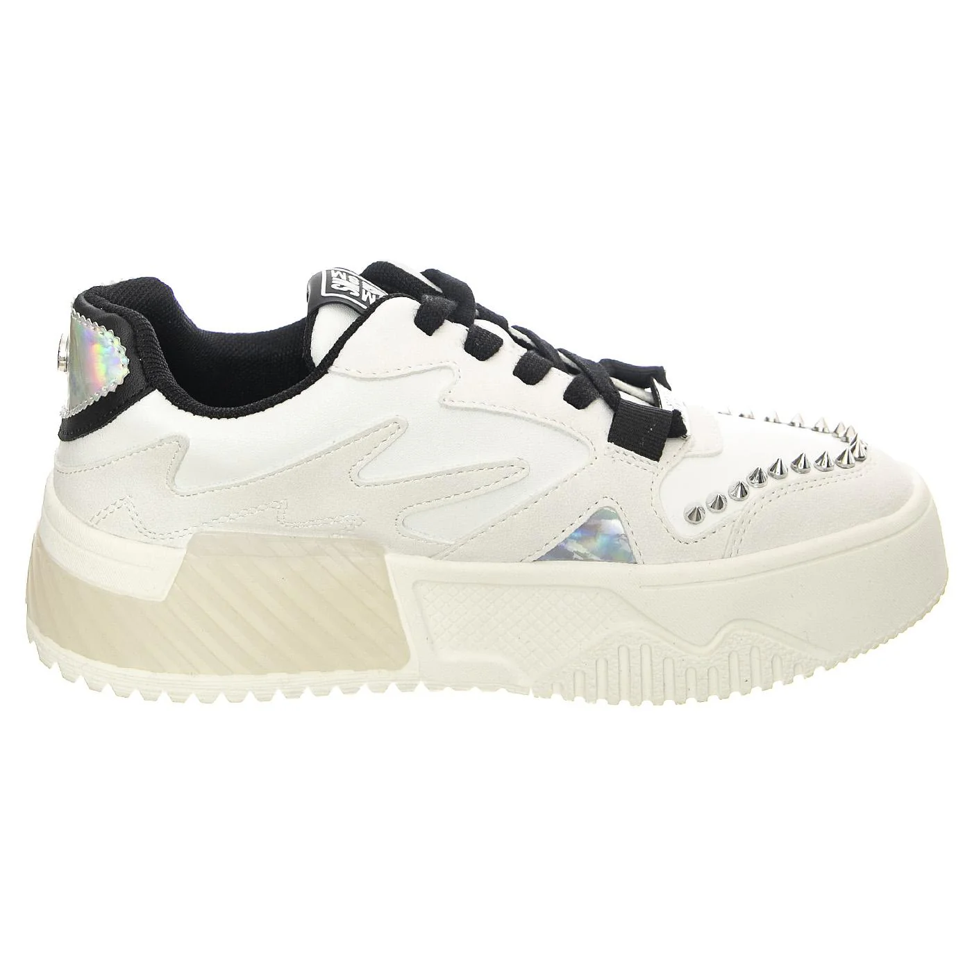 W' Whirl Black Multi Lace-Up Low-Profile Shoes - Image 2