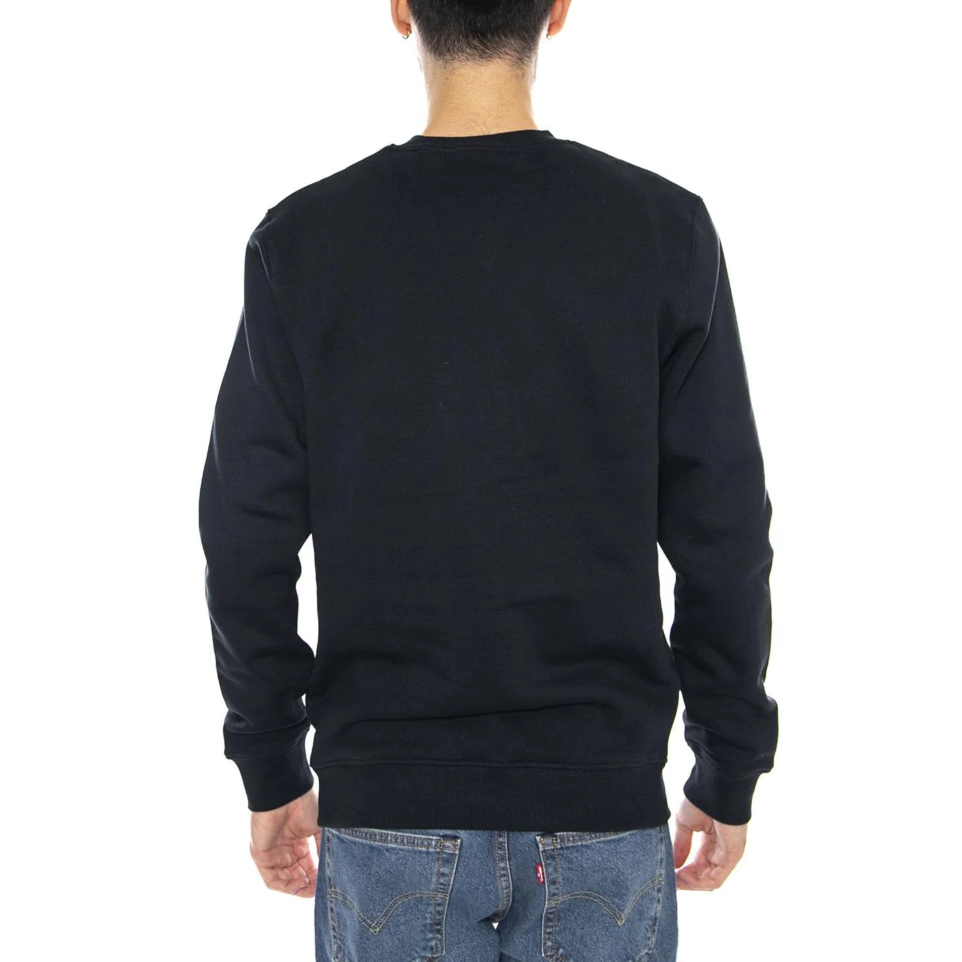 Brushed Back Crew Neck Sweatsh Dark Navy - Image 3