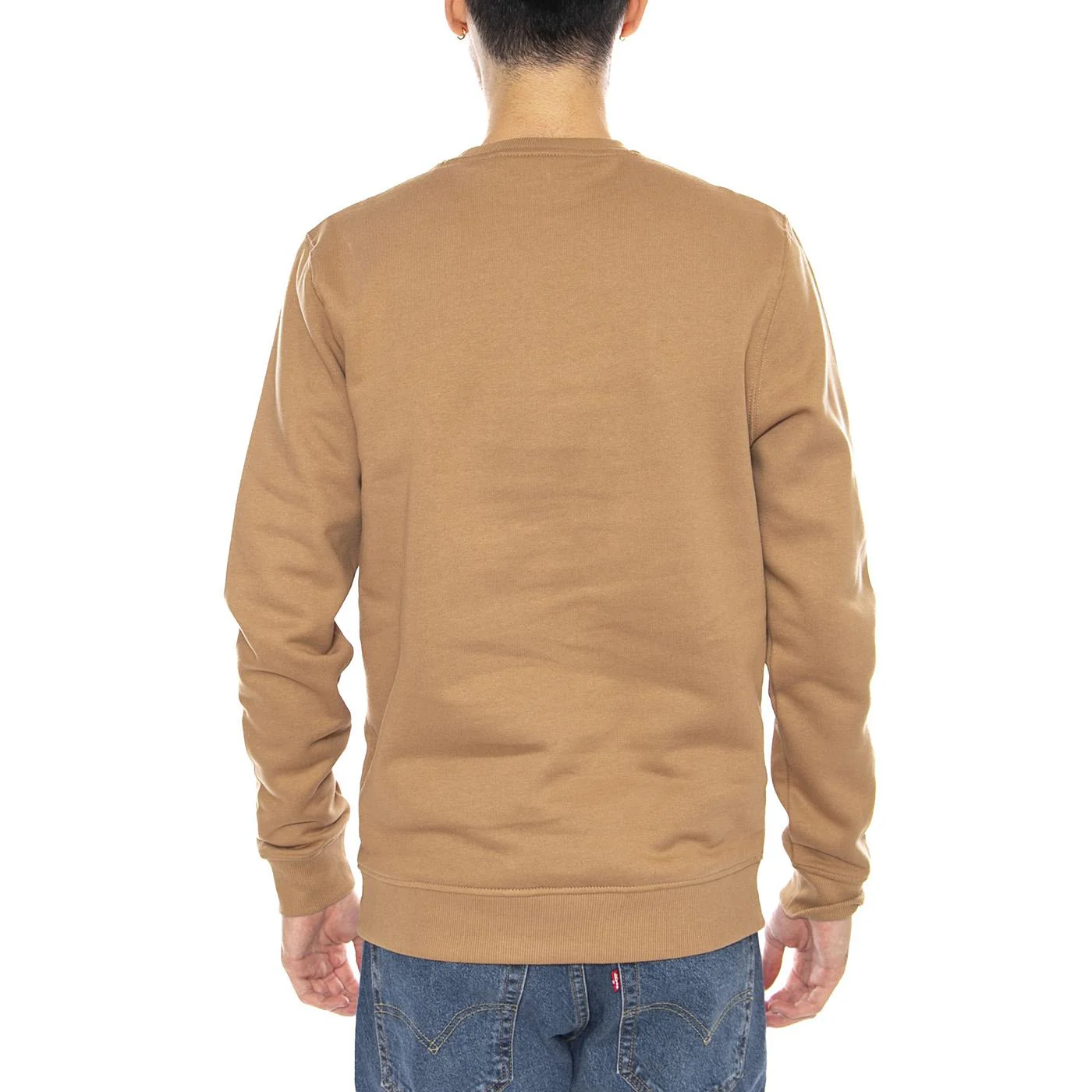 Brushed Back Crew Neck Sweatsh Tiger Eye - Men's Sweatshirt Brown Men LYLE & SCOTT - Image 3