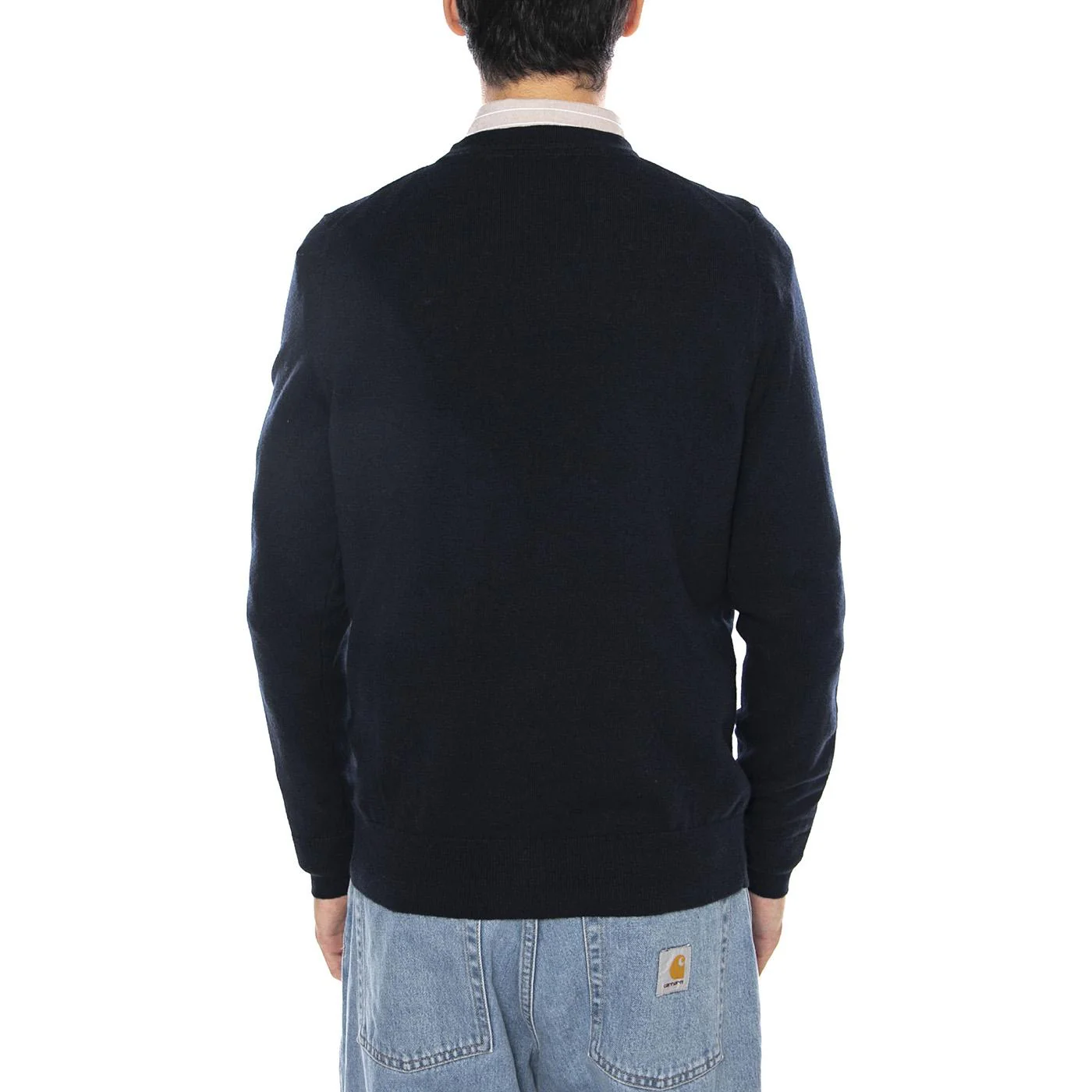 Cotton Merino Crew Neck Jumper Dark Navy - Men's Sweater Blue Men LYLE & SCOTT - Image 3