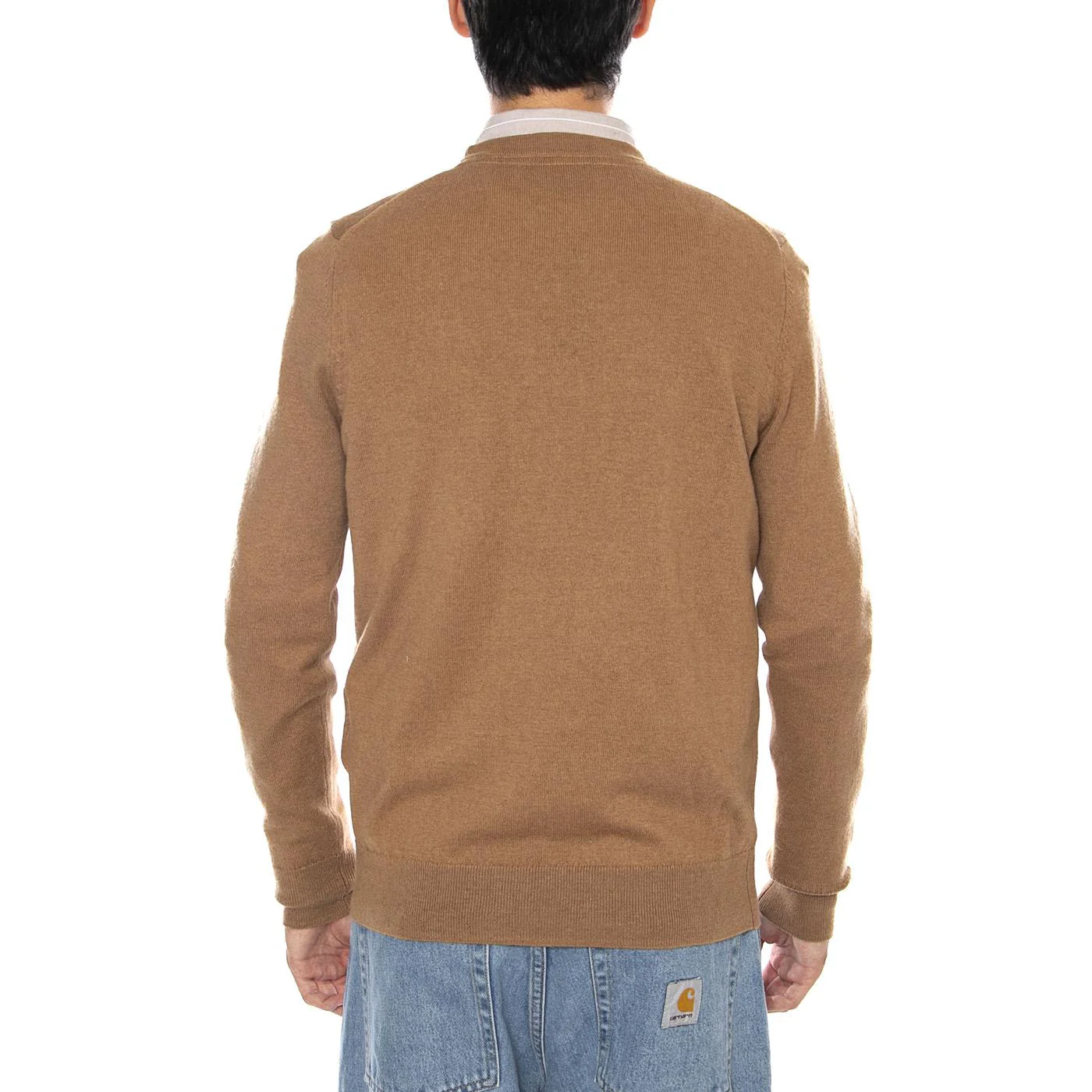 Cotton Merino Crew Neck Jumper Tigers Eye - Men's Sweater Brown Men LYLE & SCOTT - Image 3