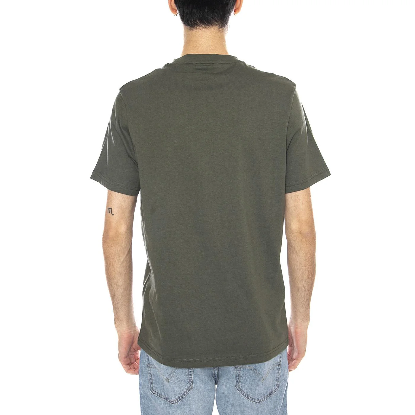 Plain T-Shirt Deep Depths - Men's Green Crew Neck T-Shirt LYLE & SCOTT - Image 3