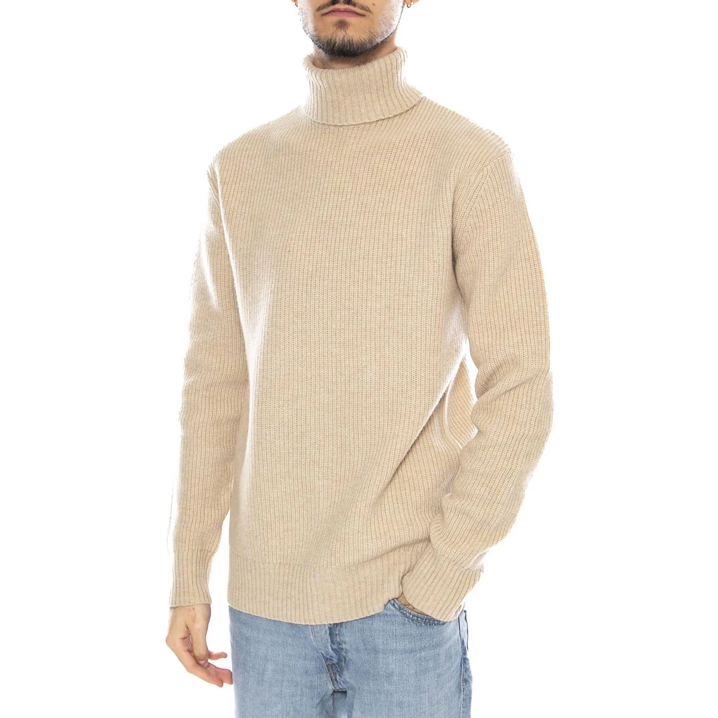 Hargreaves 2.0 -- Men's Turtleneck Sweater Beige Men MINIMUM