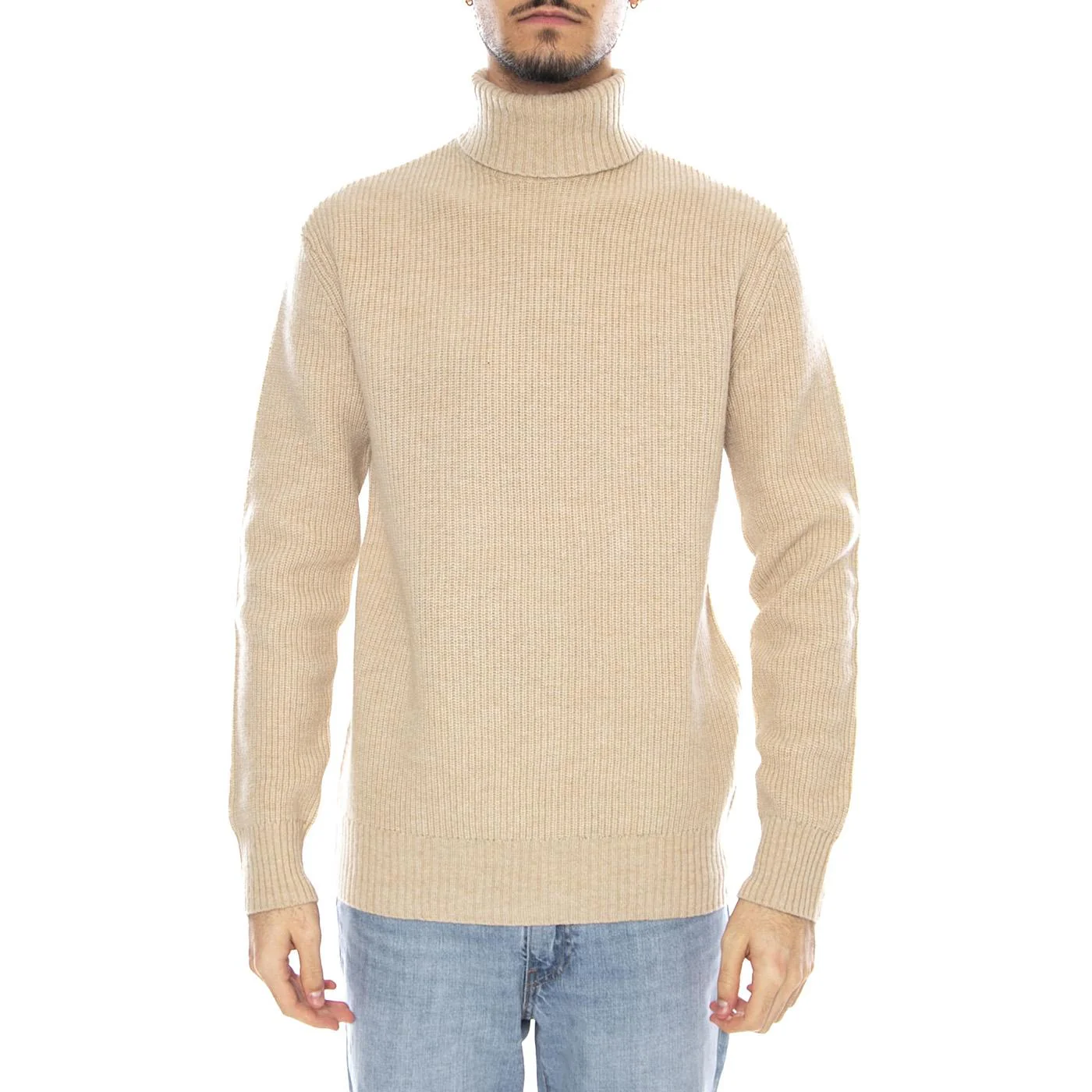 Hargreaves 2.0 -- Men's Turtleneck Sweater Beige Men MINIMUM - Image 2