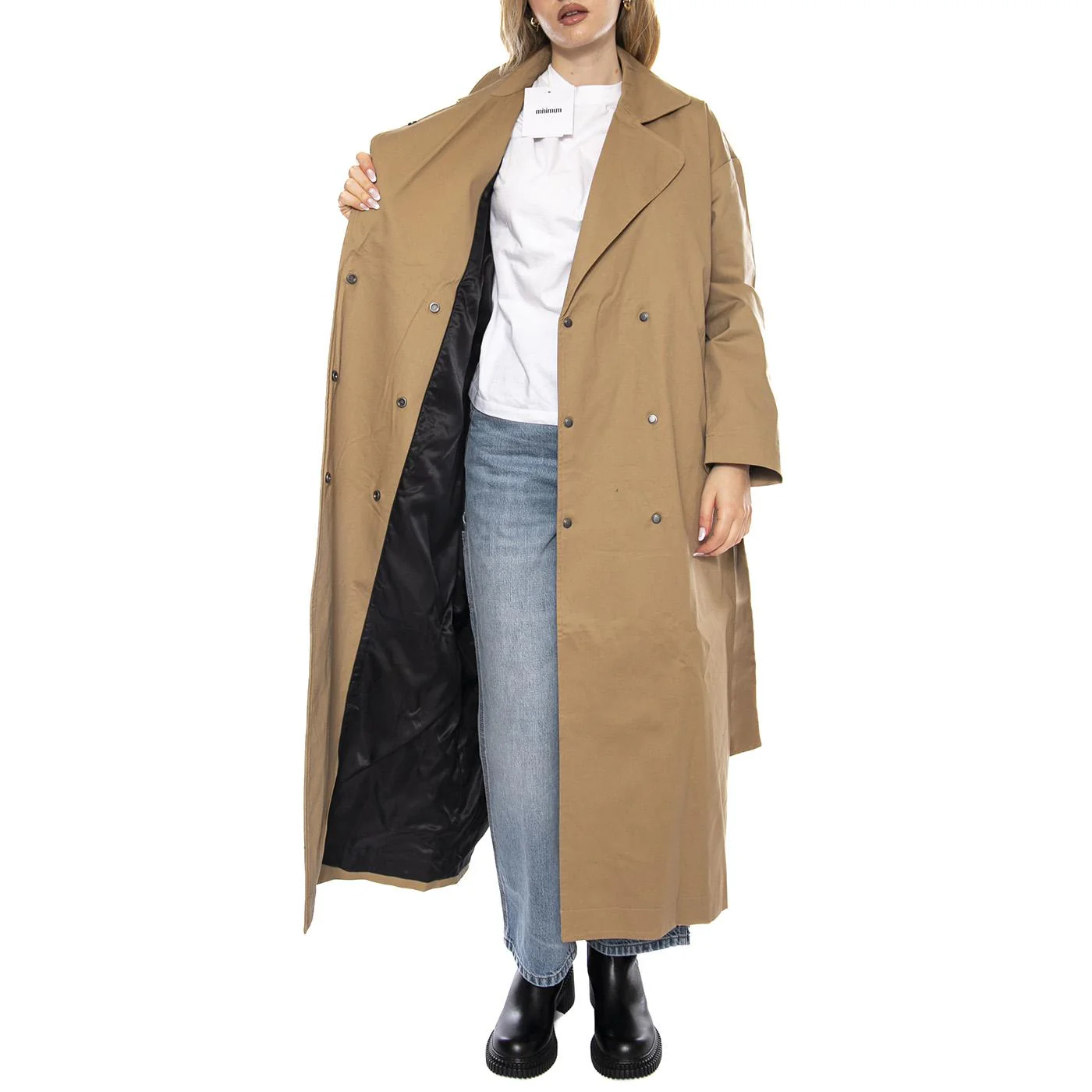 Trencho Safari -- Trench Coat Woman Beige Woman MINIMUM - Image 4