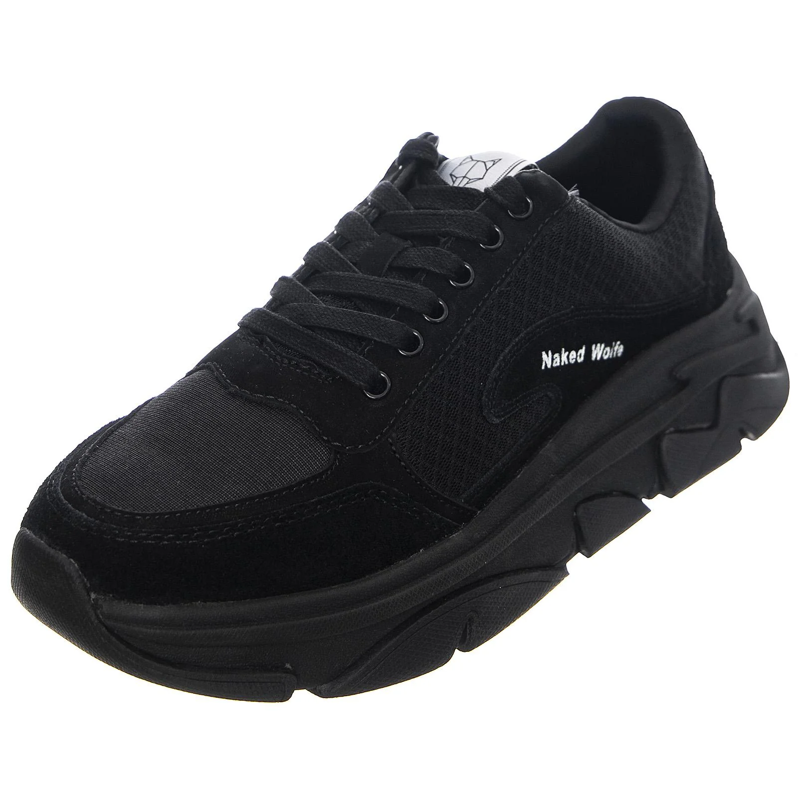 Space Shoes - Black - Men's Low Profile Lace-Up Shoes Black Men NAKED WOLFE