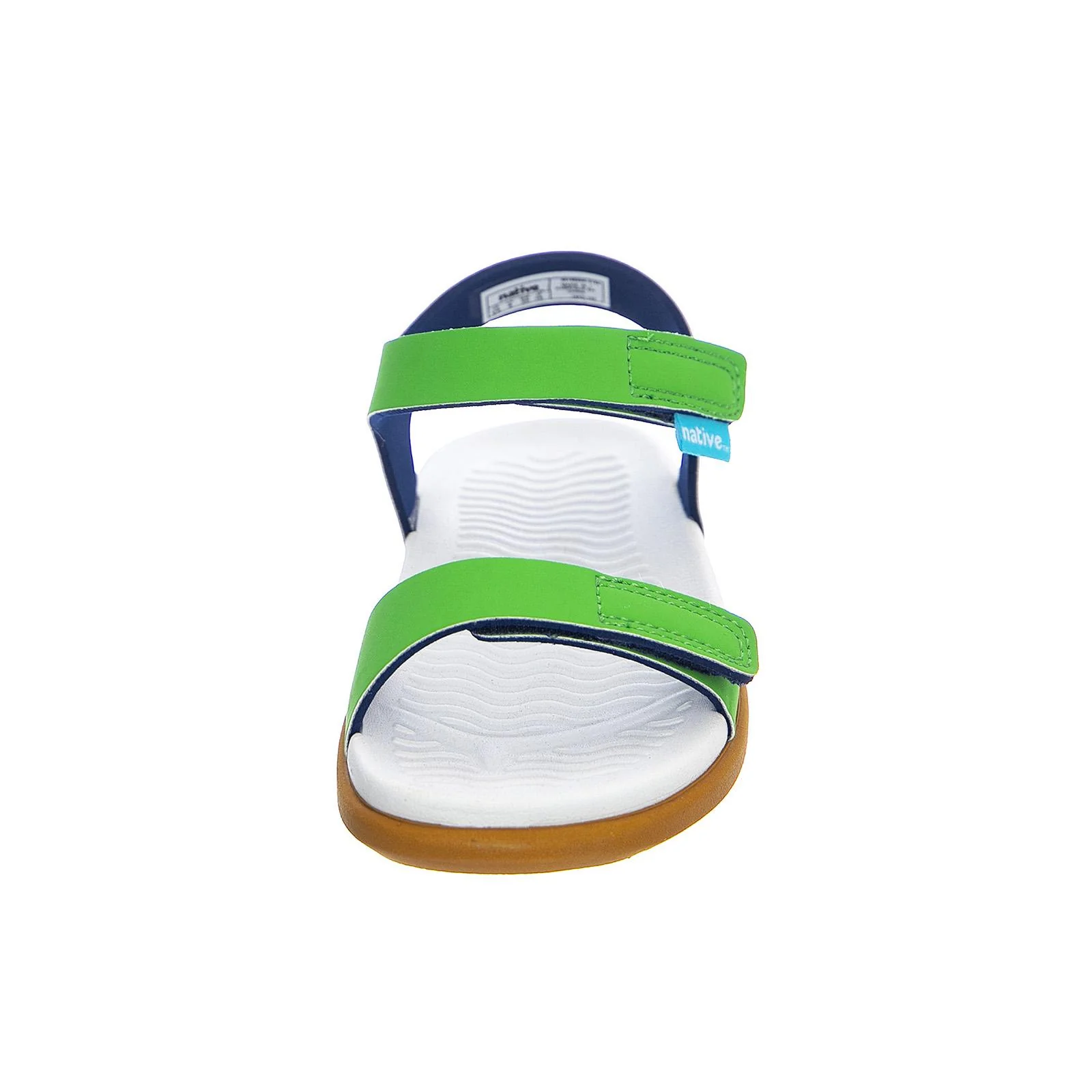 Charley Child Sandals - Green / White / Brown - Kids Green / Multicolor Sandals NATIVE - Image 3